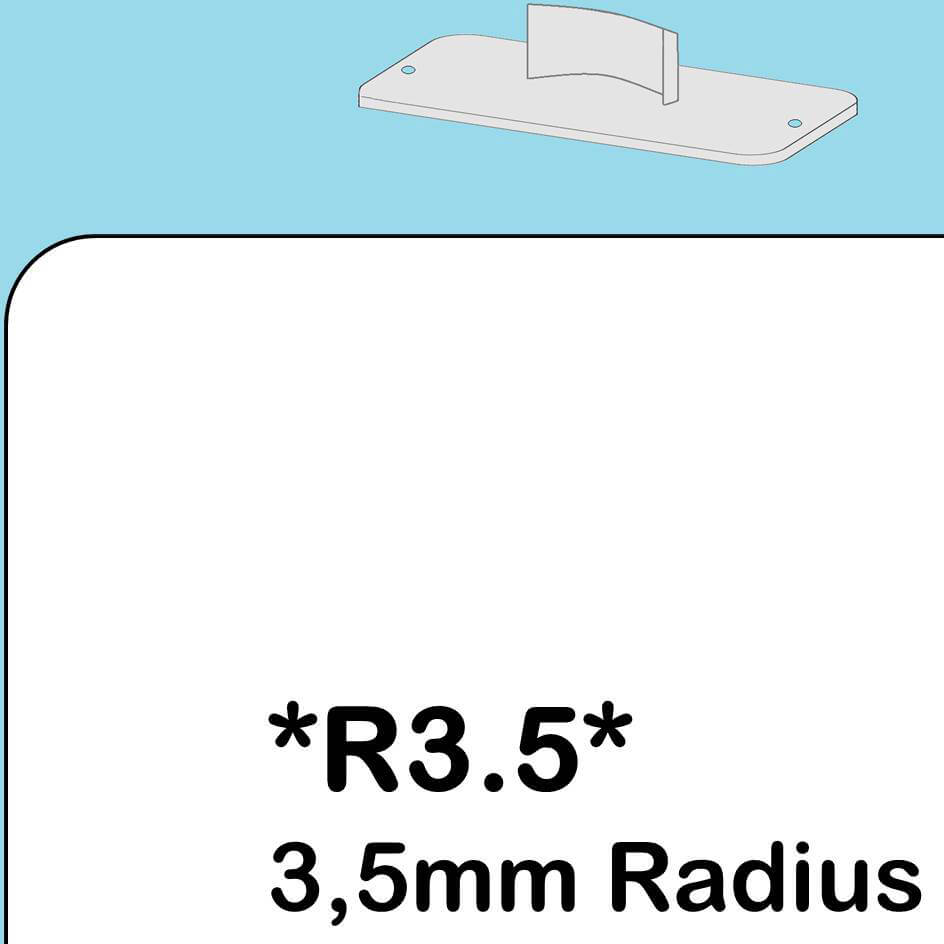 Ersatzteil Stanzmesser für M70 R3.5 mit 3,5 mm Radius | Bestnr. MESSER-R3.5