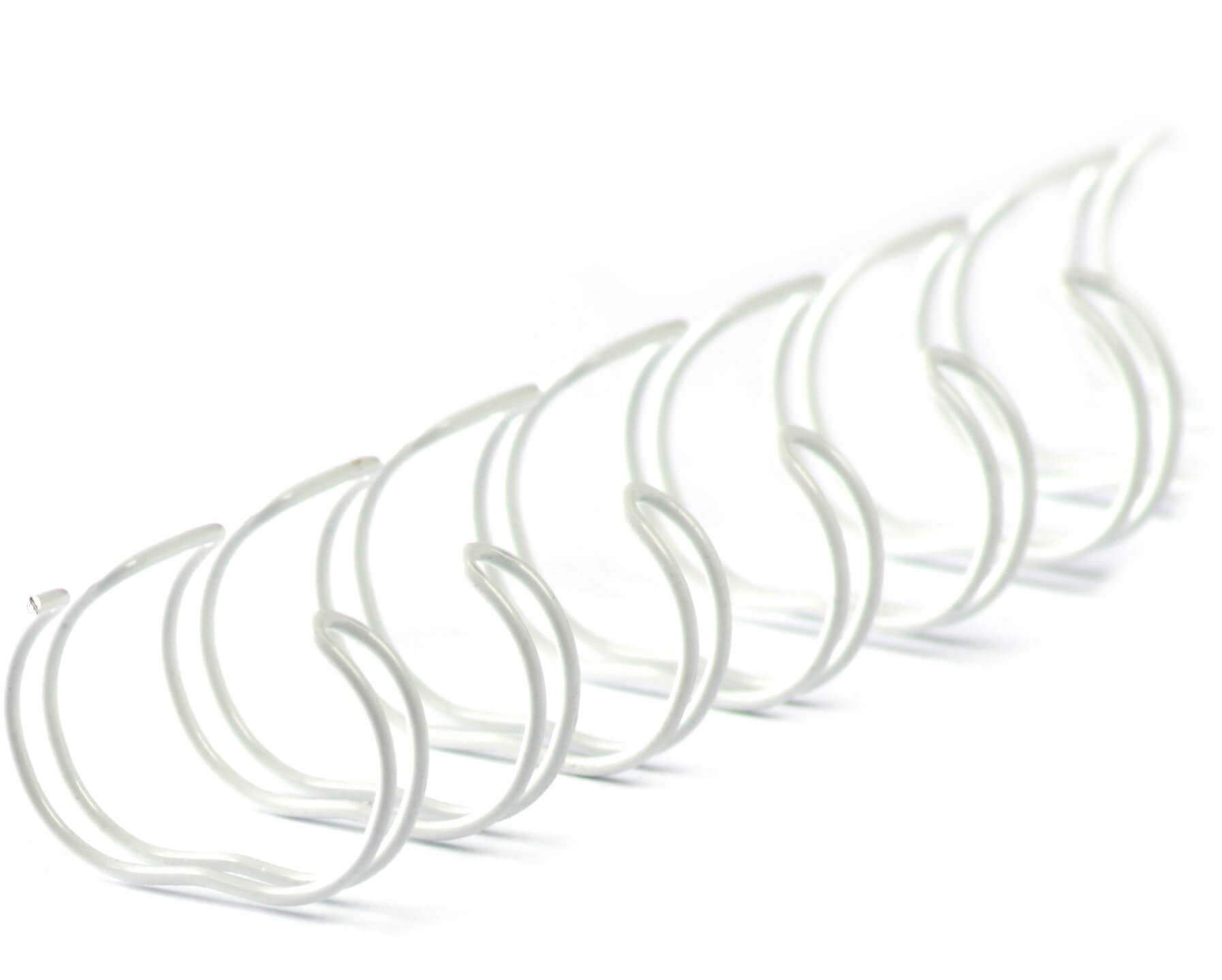 Drahtbinderücken 23 Ringe 22,2mm, 7/8 Zoll, 2:1, weiß | Bestnr. 23RM222WS-WS