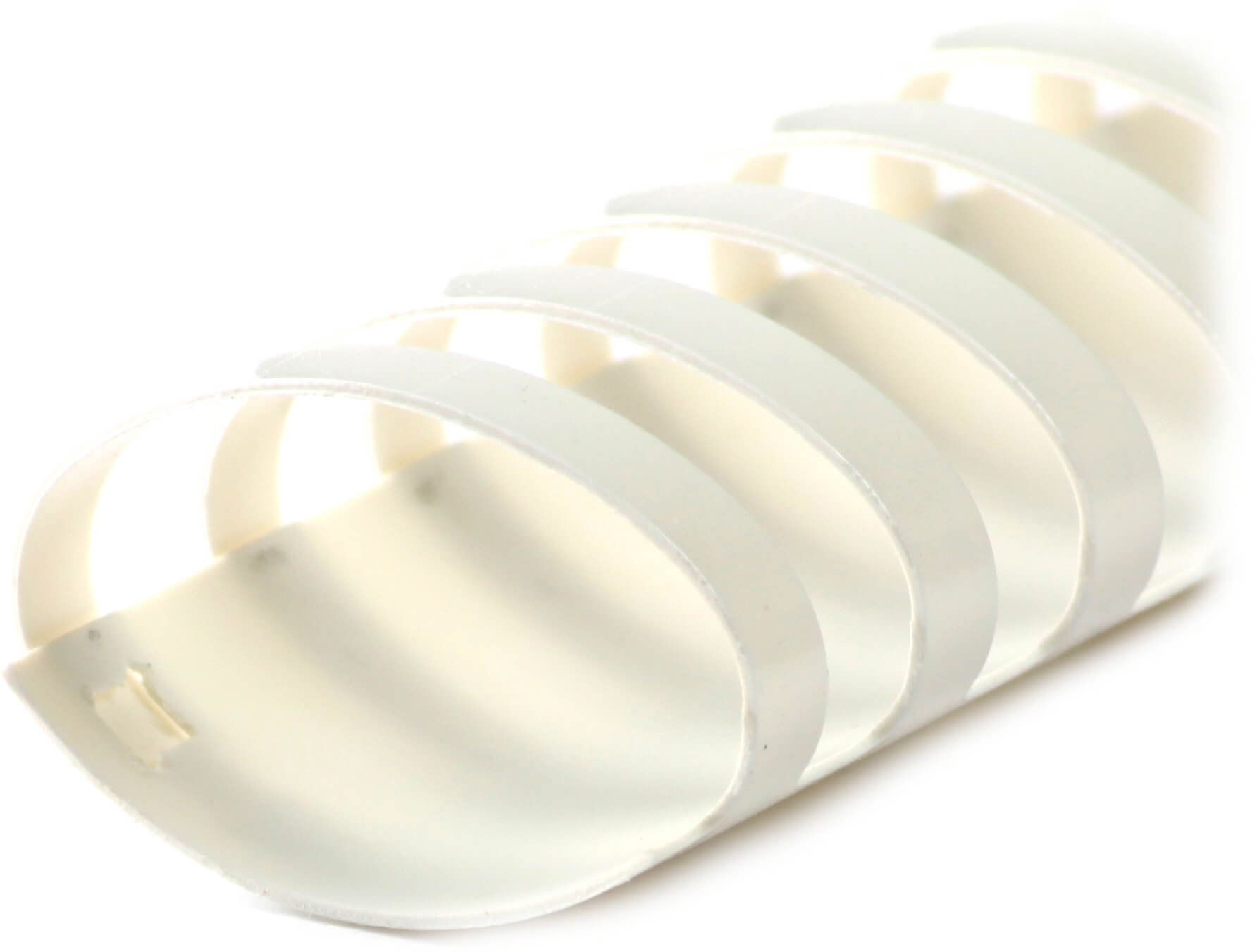 Plastikbinderücken DIN A4, 21 Ringe, Ø 28mm oval, weiss | Bestnr. BRP280O-WS