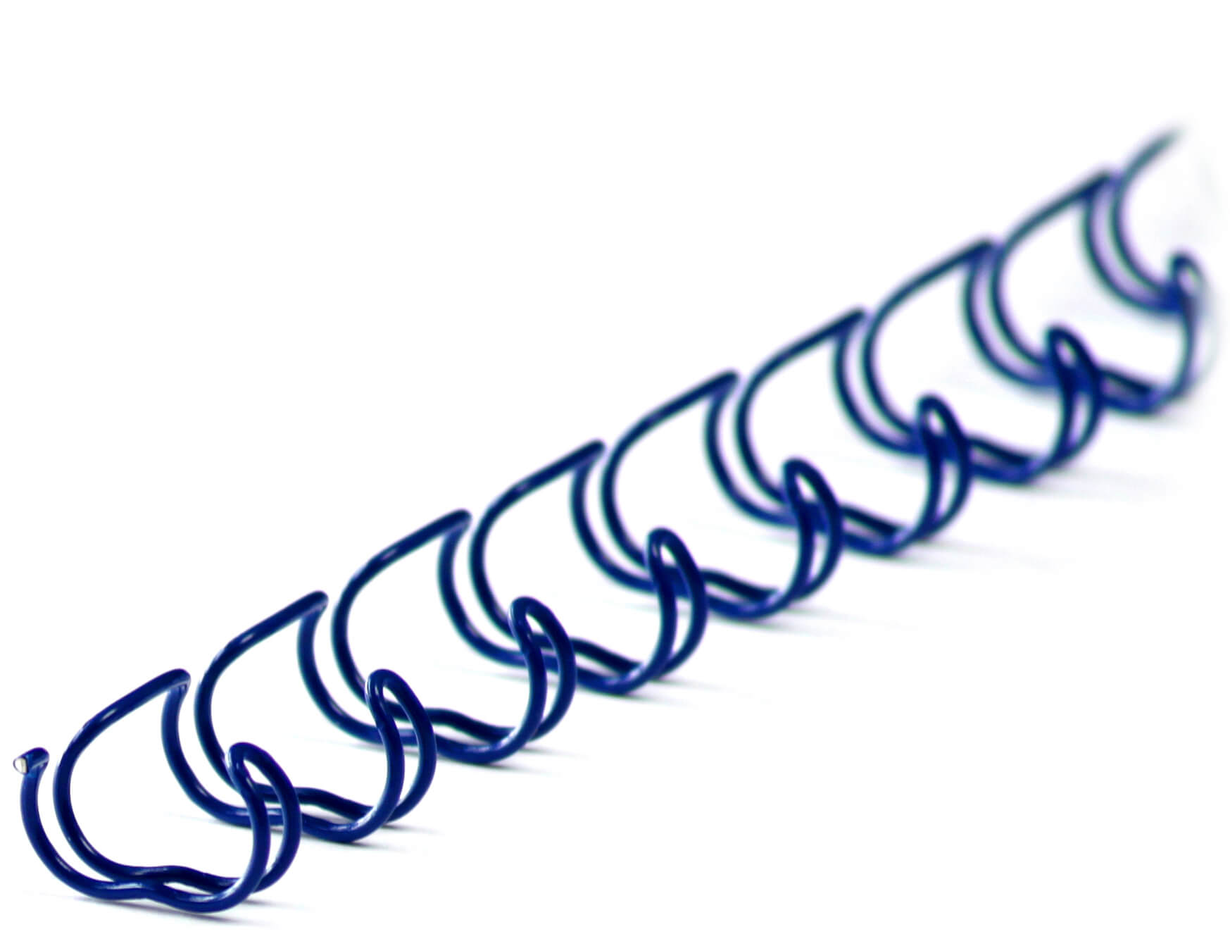 Drahtbinderücken 23 Ringe 9,5mm, 3/8 Zoll, 2:1, in blau | Bestnr. 23RM95WS-BL