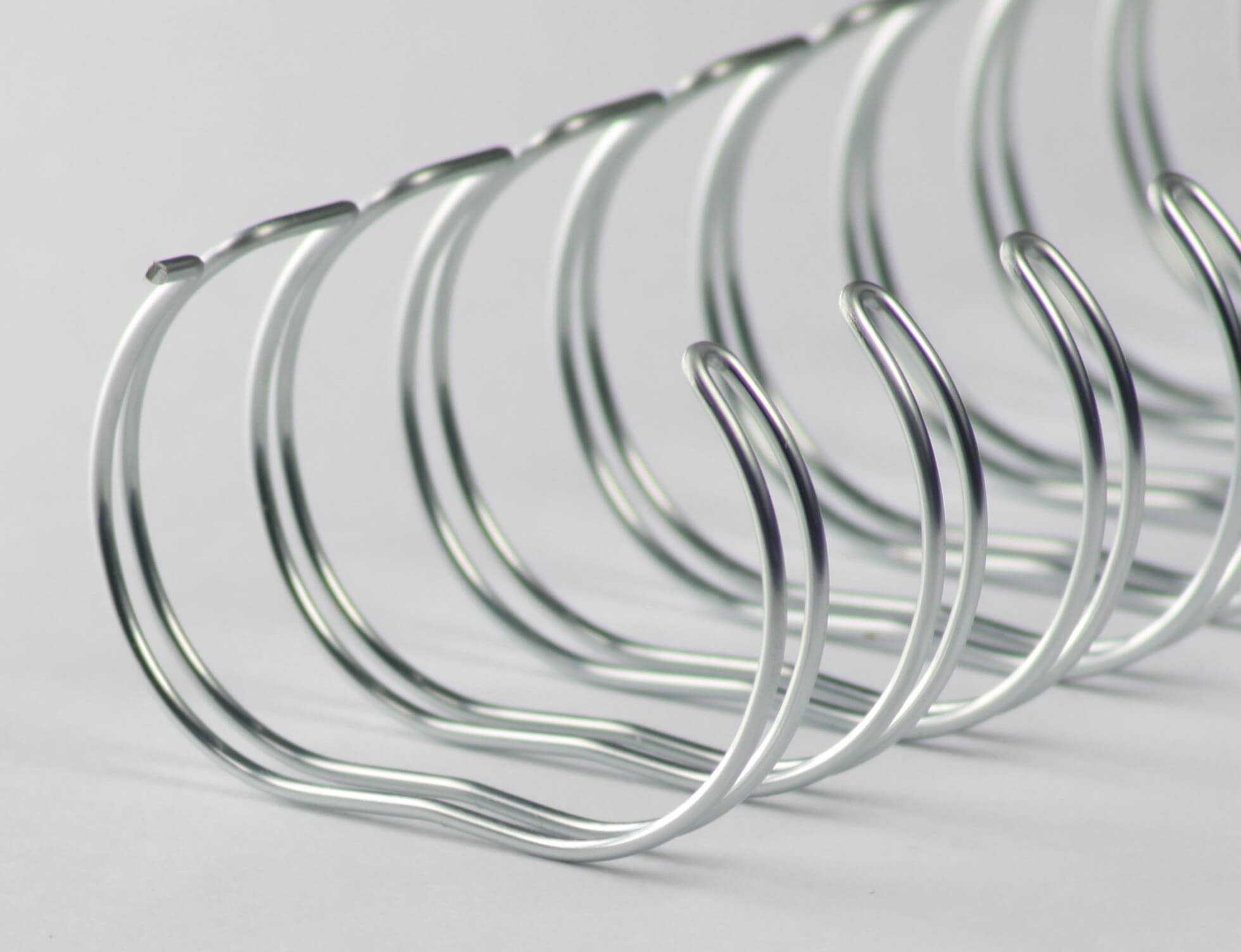 Drahtbinderücken 23 Ringe 31,8mm A4 1 1/4 Zoll 2:1, silber | Bestnr. 23RM318-SV