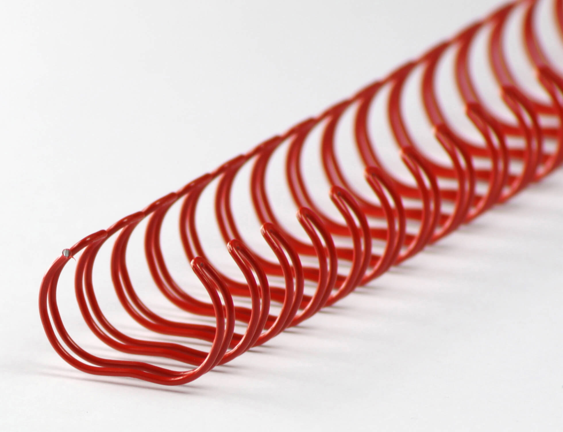 Drahtbinderücken 34 Ringe, Ø11mm, 7/16 Zoll, 3:1 in rot | Bestnr. 34RM111-RO