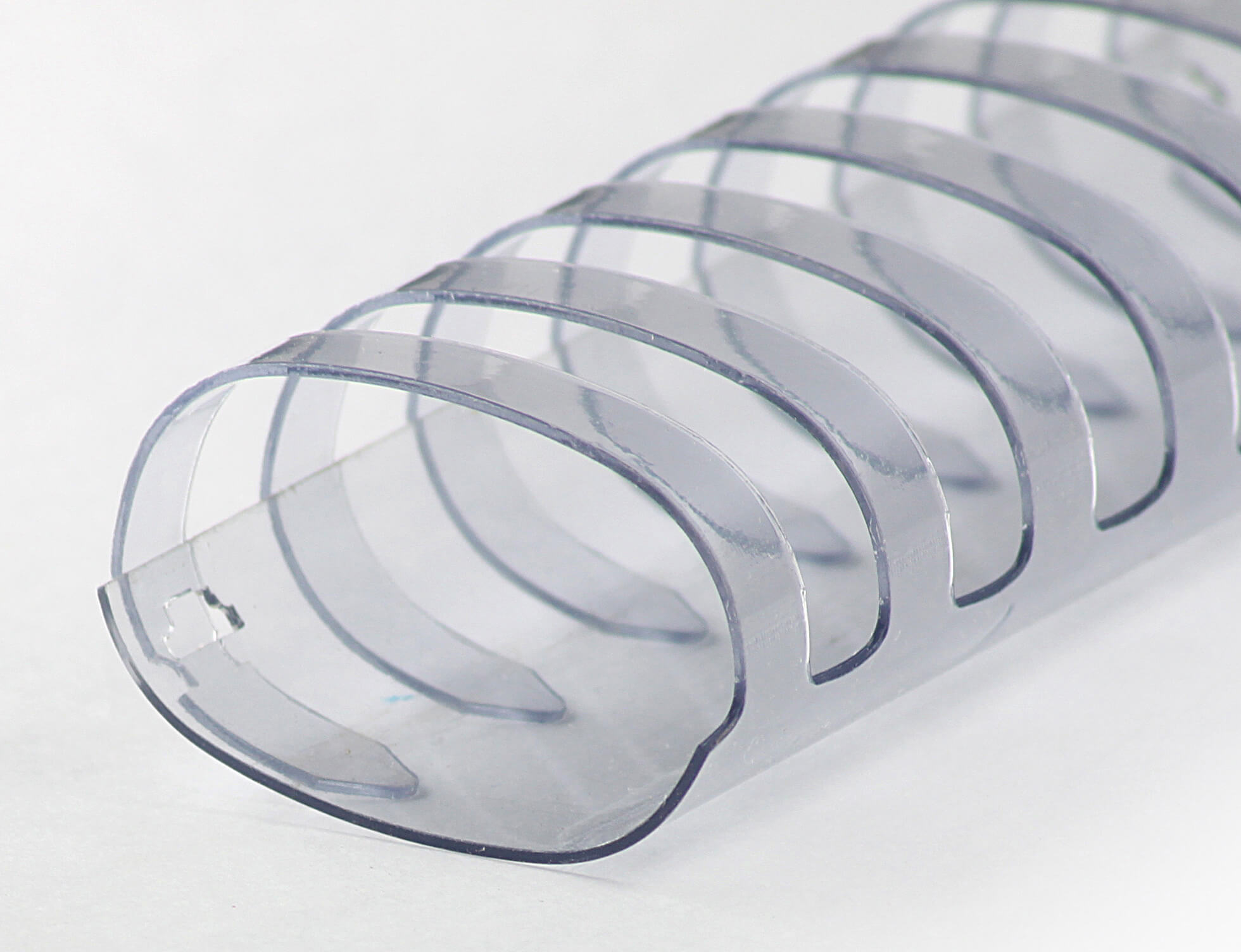 Plastikbinderücken 24 Ring A4 in ovaler Form, Ø32 mm, weiß | Bestnr. 24BRP320O-WS