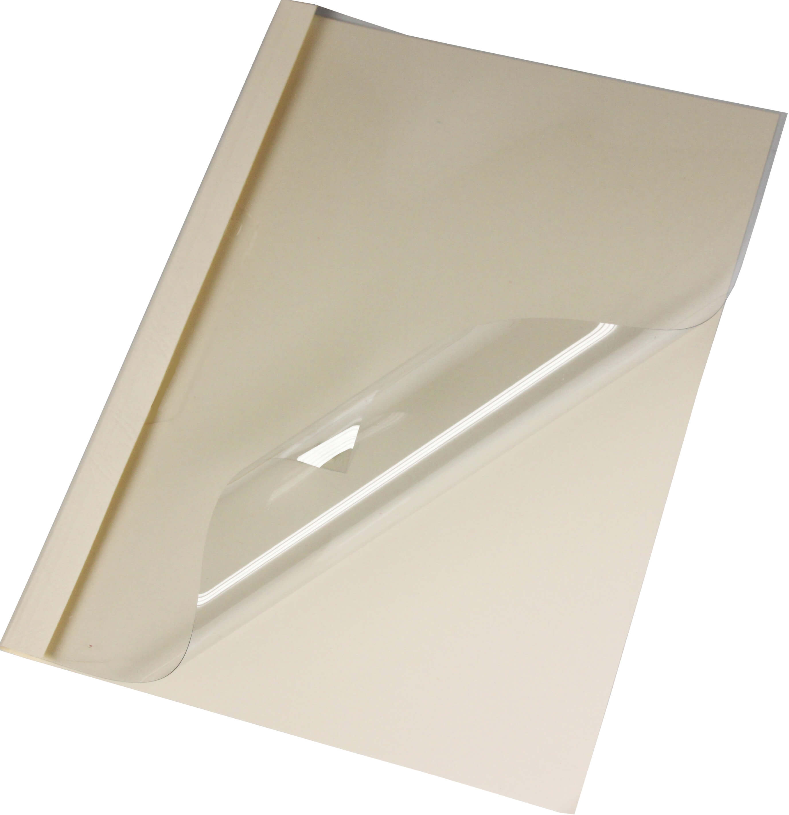 Thermobindemappe 3 mm Leinen mit Abheftlochung dunkelbeige | Bestnr. LMG-BMDLEM-DBEI-R3