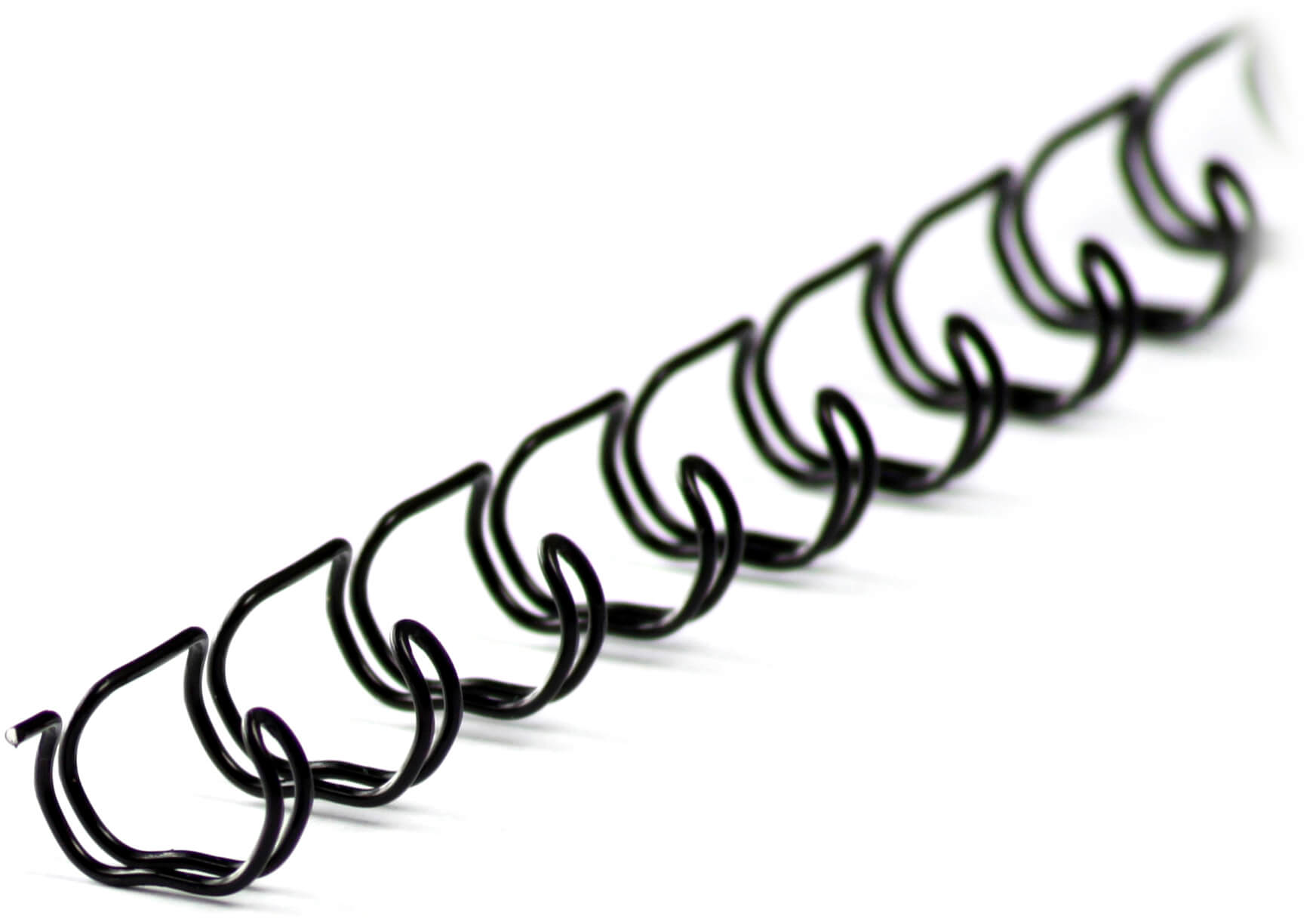 Drahtbinderücken 23 Ringe 9,5mm, 3/8 Zoll, 2:1, in schwarz | Bestnr. 23RM95WS-SW