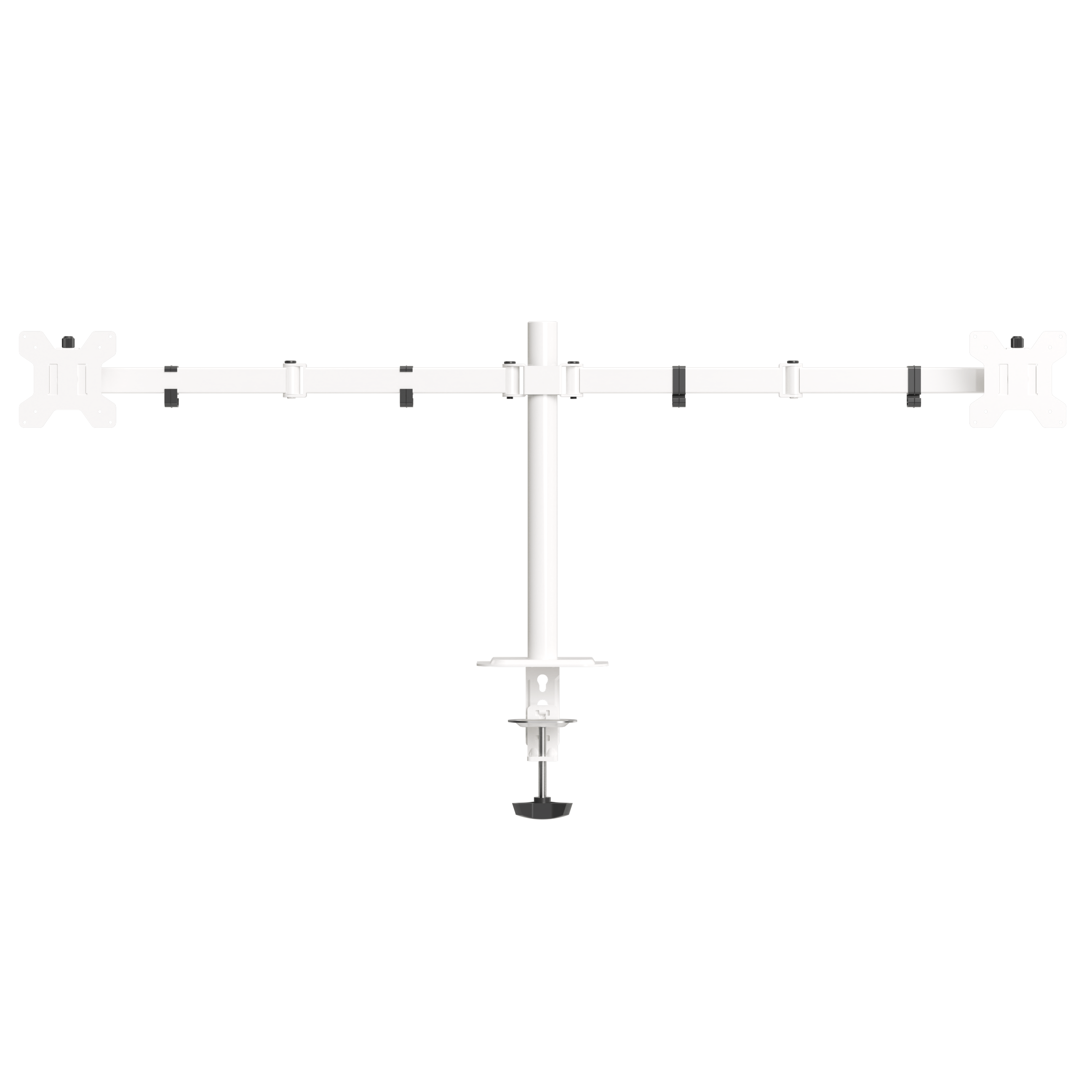 Monitorhalterung, 2 Monitore bis je 32 Zoll, max. 10 kg je Arm, 2 Arme, verstellbar weiß (1 Stück)