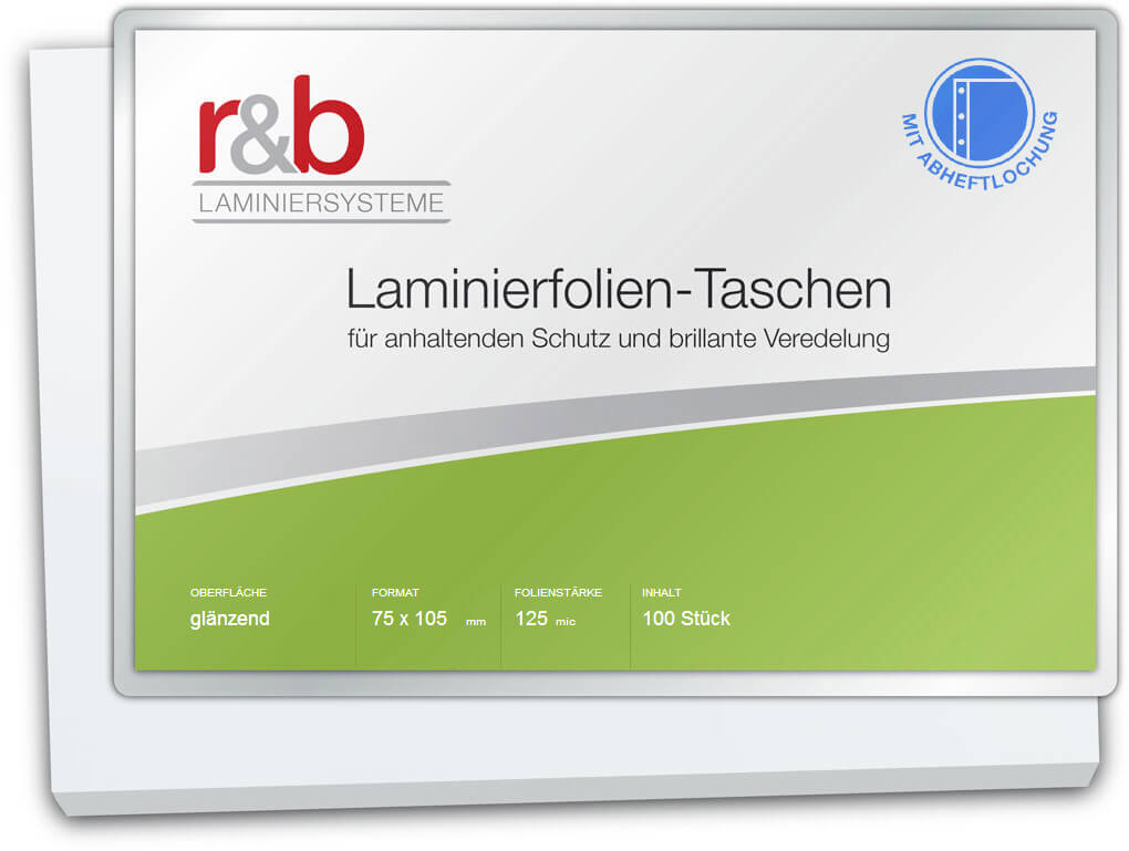 Laminierfolien A7 (75 x 105 mm) 125 mic für Meto-Rahmen | Bestnr. A7-125RSL
