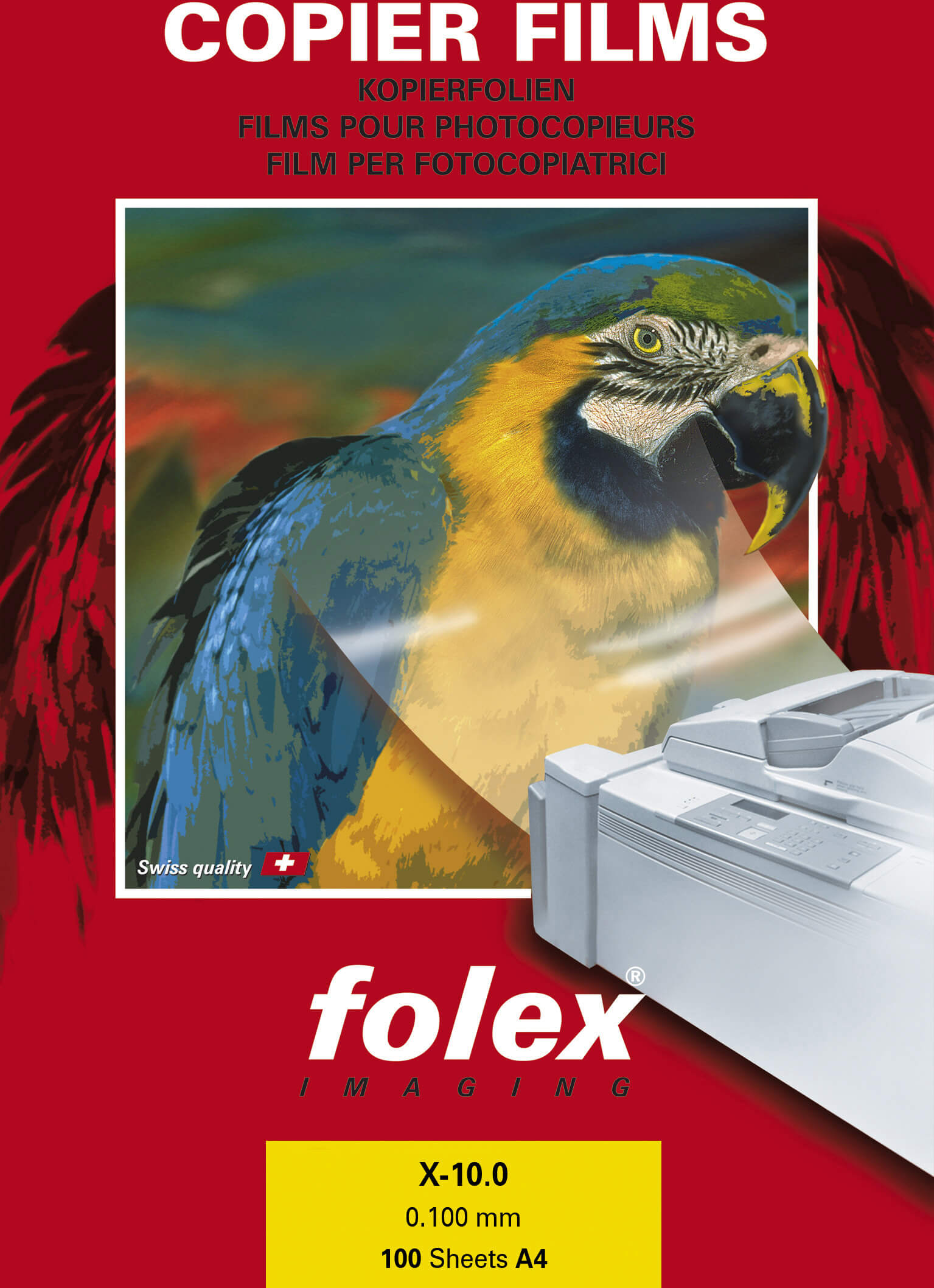 A3 Folex Overheadfolie s/w Kopierer und Drucker 100mic | Bestnr. FOLEX-X-10.0-DINA3