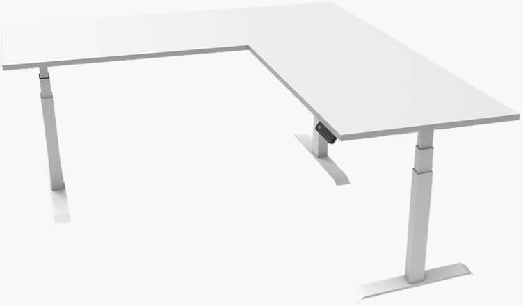 Höhenverstellb. Tischgestell 130-160cm 67-116 cm weiß | Bestnr. FYED-3-WS