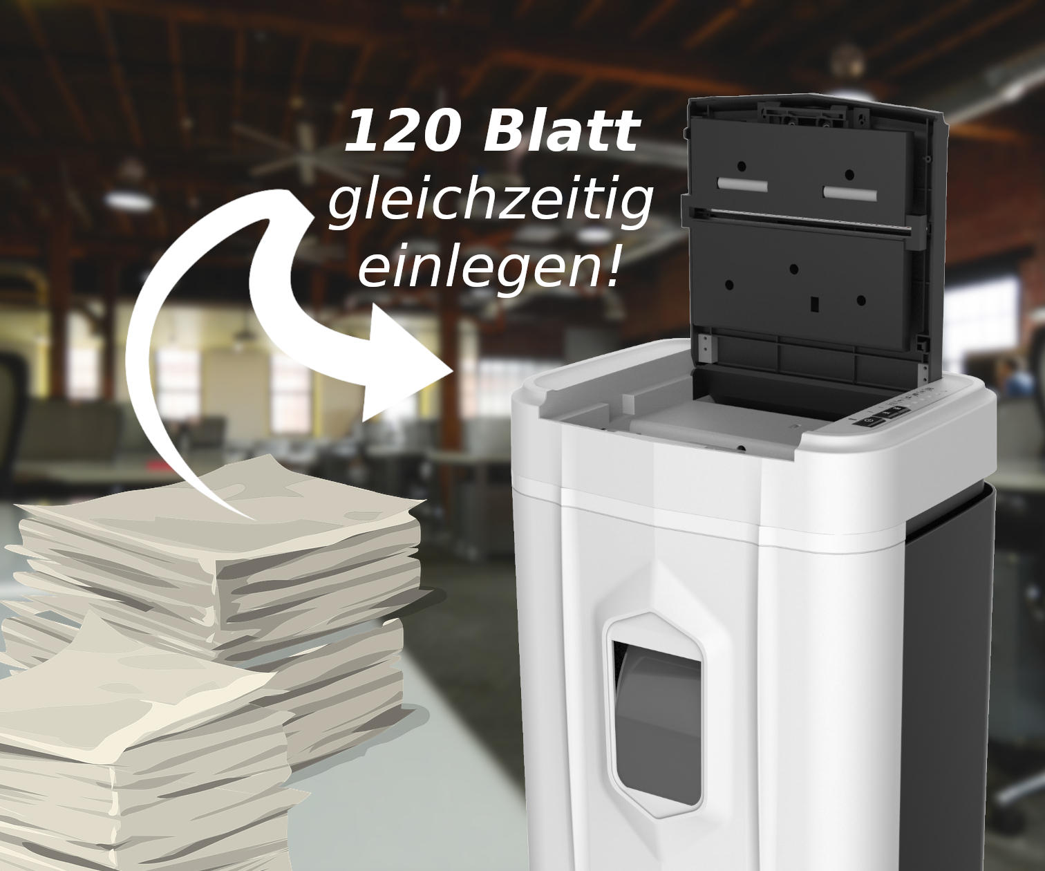 Aktenvernichter Mit Auto-Einzug Bonsaii 100-Blatt Aktenvernichter Mit Automatischem Einzug – Mikroschnitt, P-4 Sicherheit, 4,2 Gallonen Behälter, 10 Min. Laufzeit, Für Homeoffice