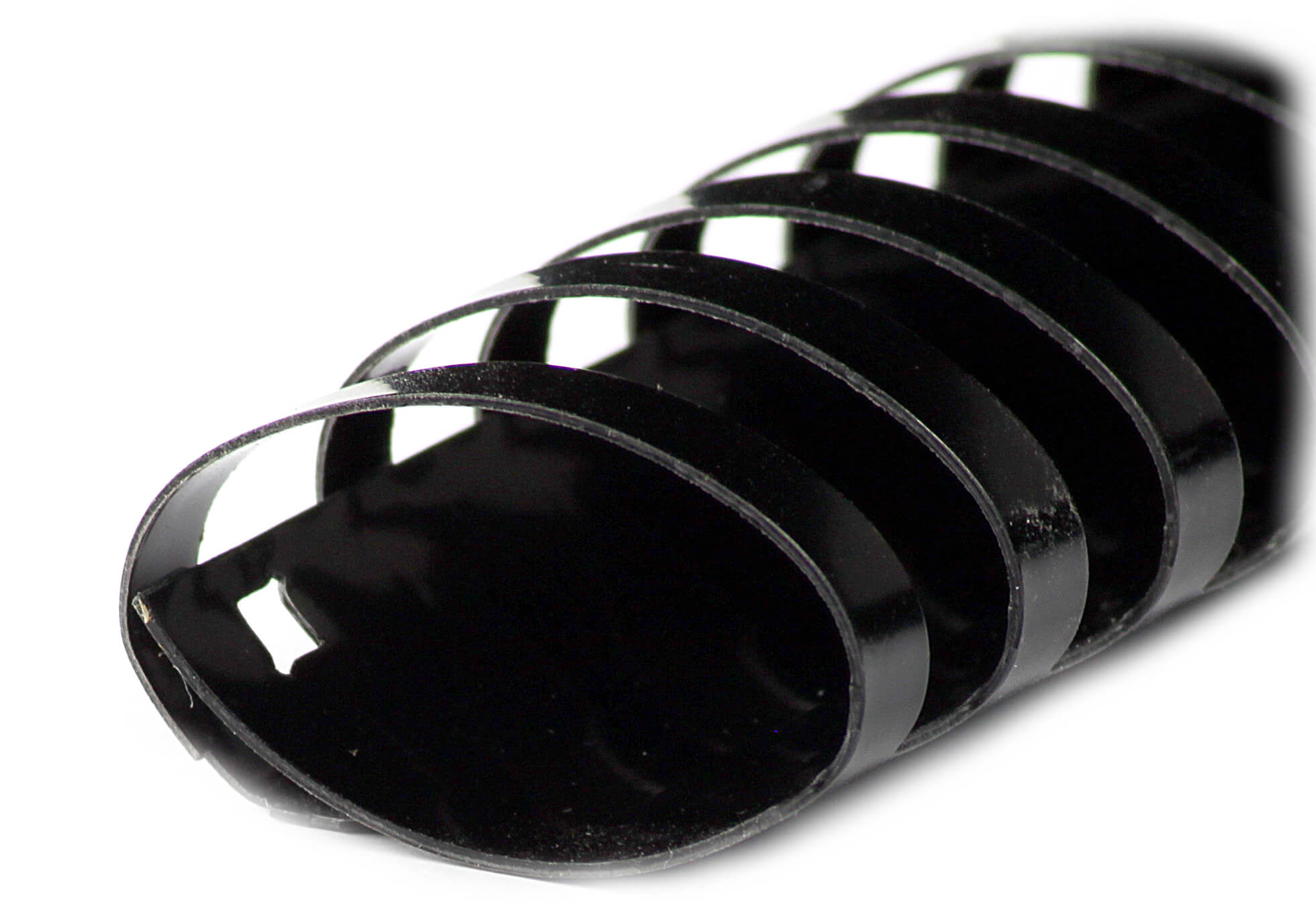 Plastikbinderücken DIN A4, 21 Ringe, Ø 28mm oval, schwarz | Bestnr. BRP280O-SW