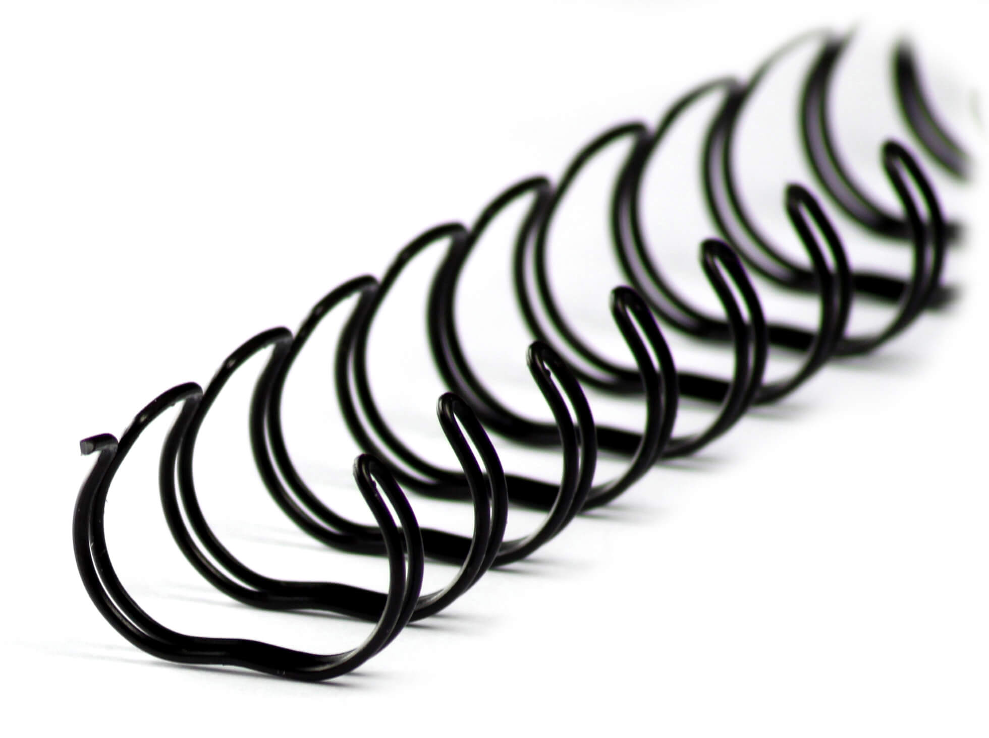 Drahtbinderücken 24 Ringe DIN A5, Ø11 mm, 7/16“ schwarz | Bestnr. 24RM111-SW