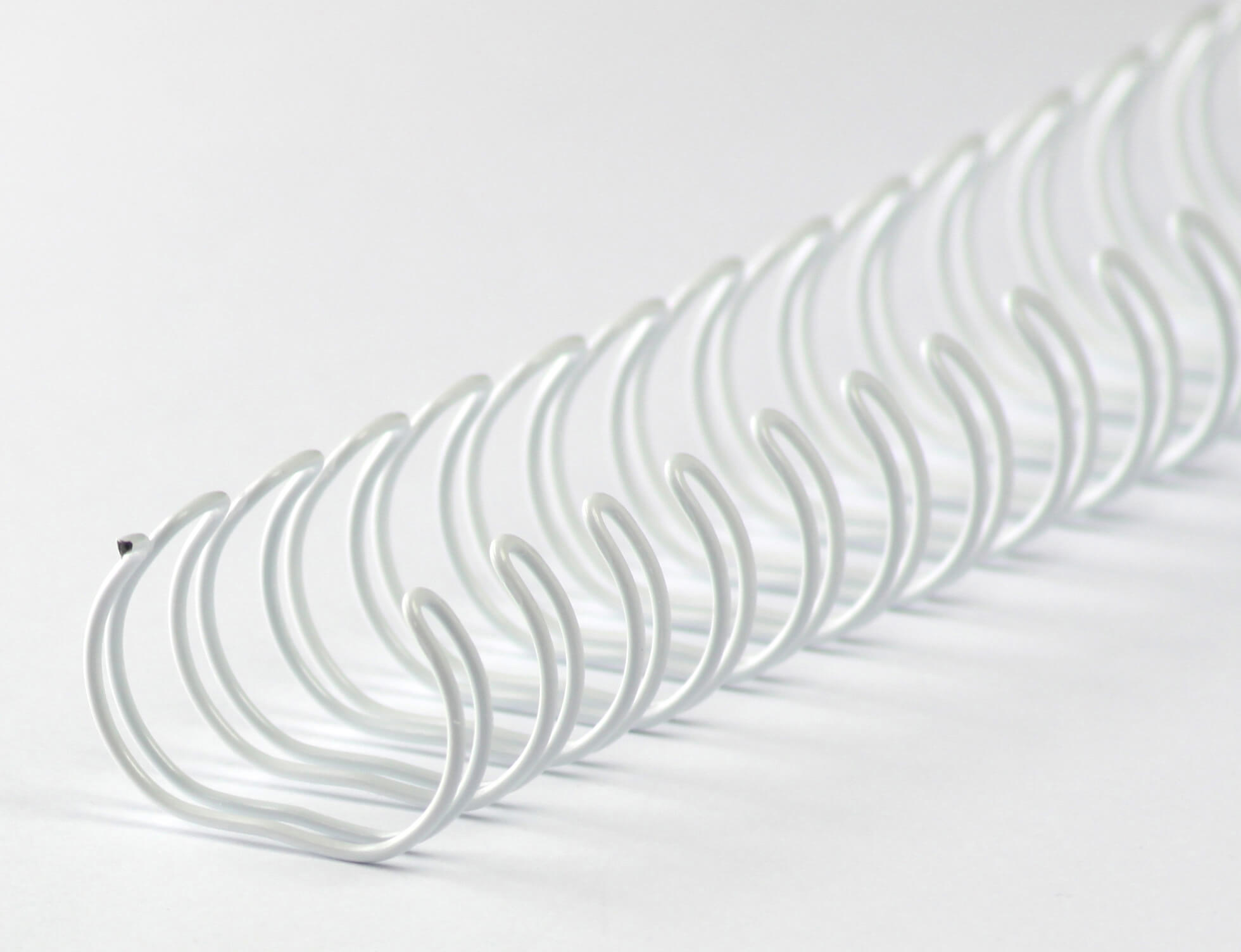 Drahtbinderücken 34 Ringe, Ø11mm, 7/16 Zoll, 3:1 in weiß | Bestnr. 34RM111-WS