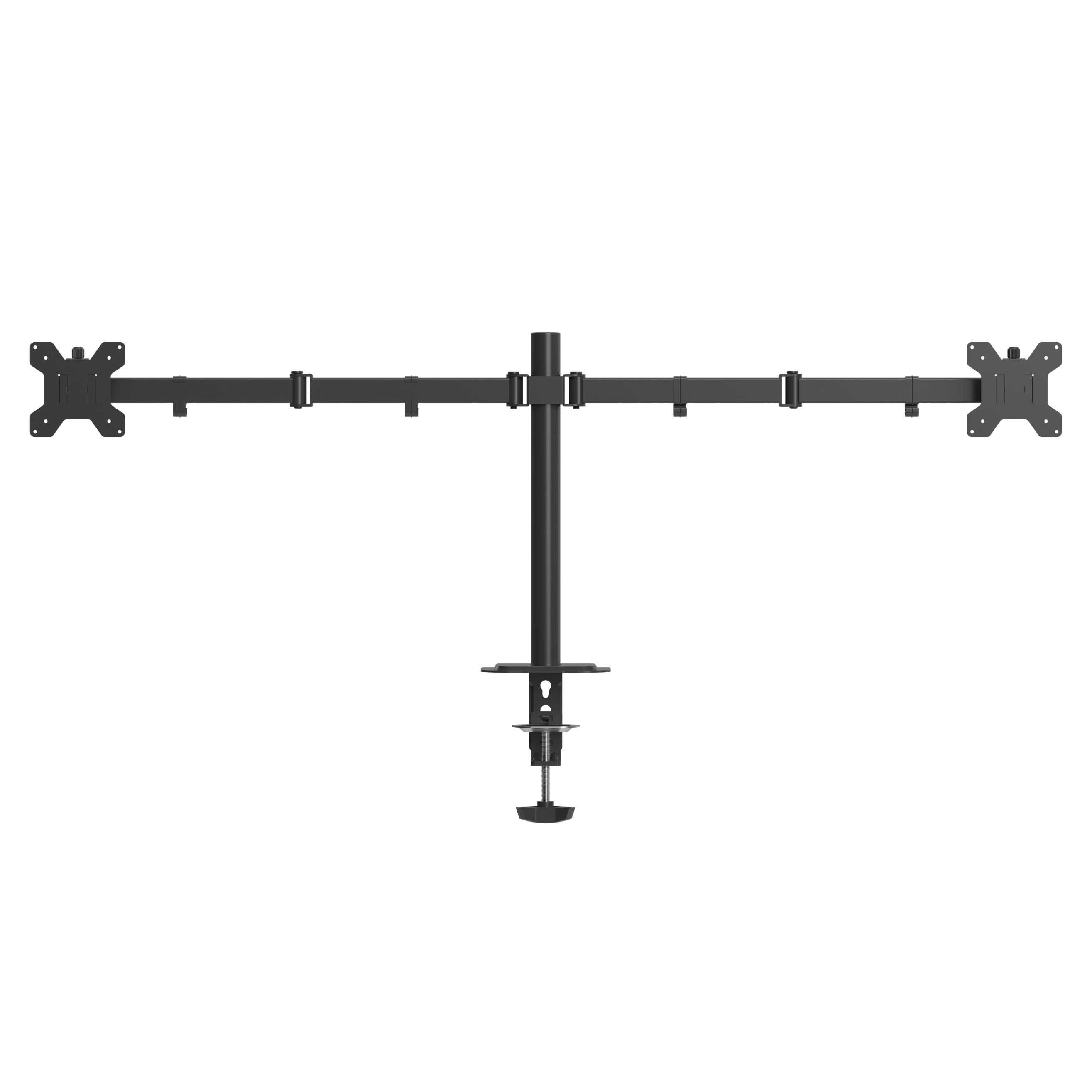 Monitorhalterung, 2 Monitore bis je 32 Zoll, max. 10 kg je Arm, 2 Arme, verstellbar schwarz (1 Stück)