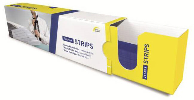Planax Strips Leinenstruktur 20 mm für Copybinder weiß | Bestnr. NPL-20-WS