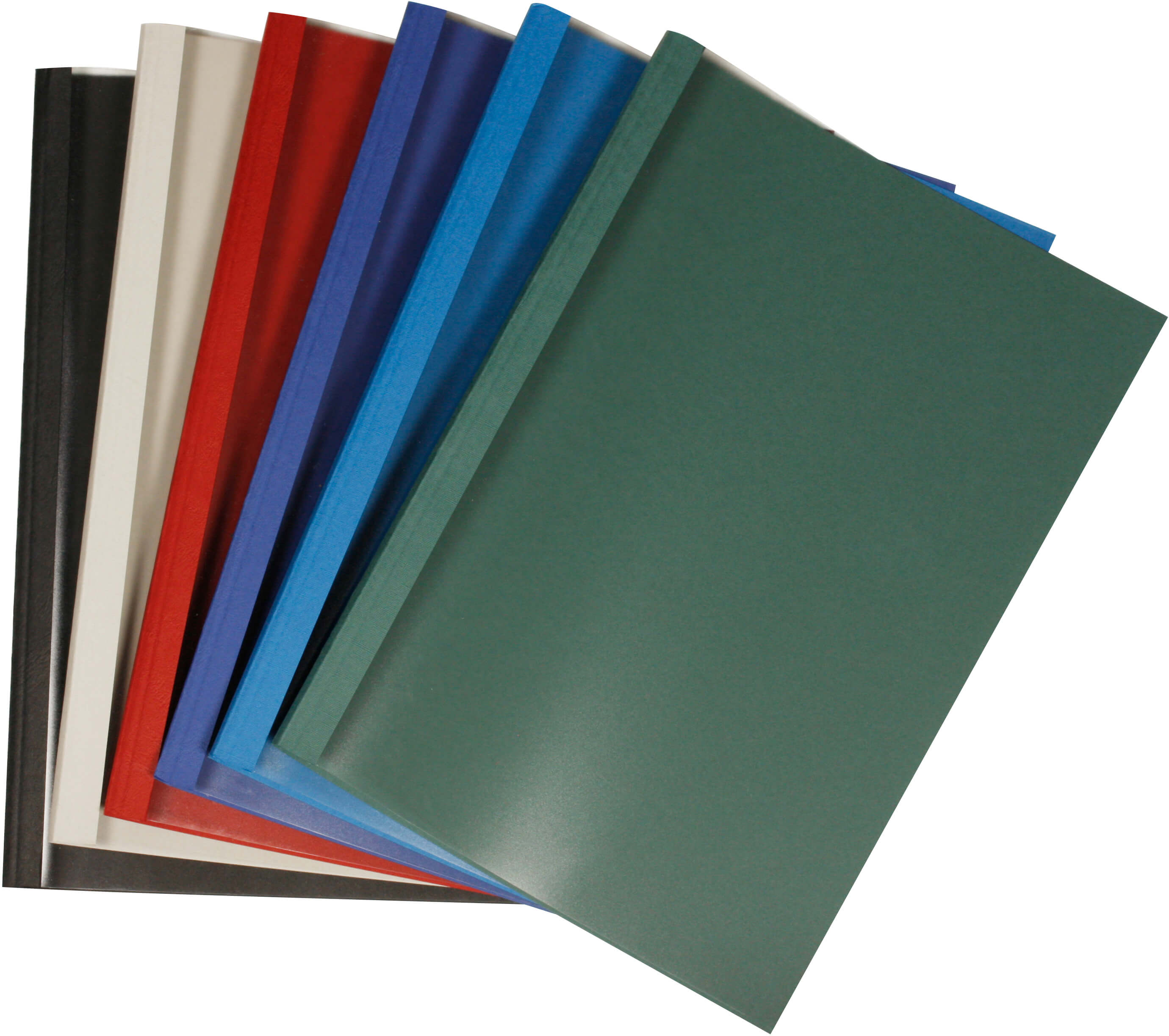 Klarsicht-Thermobindemappen A4 Leder mittelblau 2 mm | Bestnr. LMG-BMDLM-MBL-R2