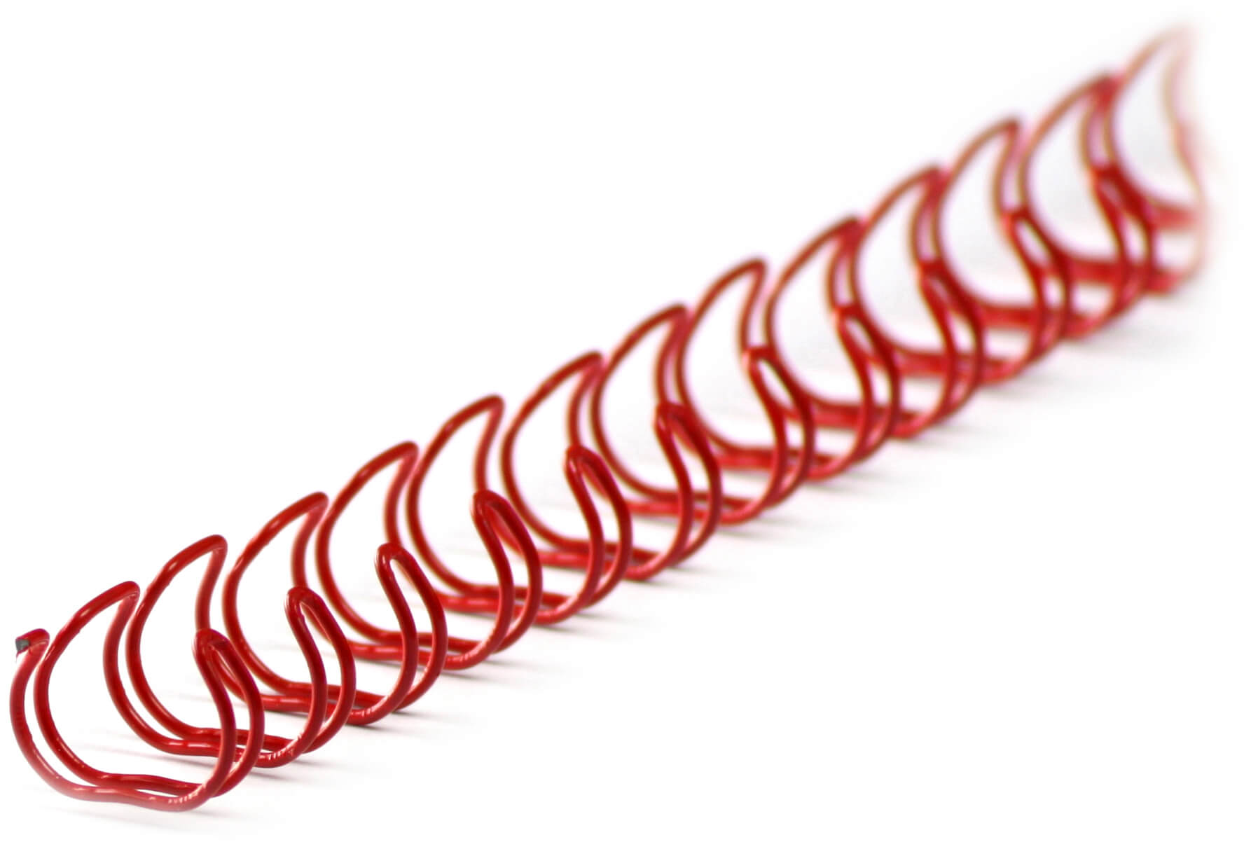 A4 Drahtbinderücken 34 Ringe 4,9mm, 3/16 Zoll, 3:1, in rot | Bestnr. 34RM49-RO