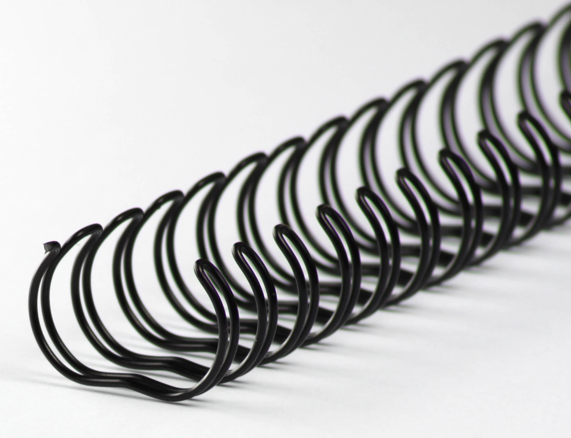 Drahtbinderücken 34 Ringe A4 Ø15,9 mm, 5/8“ (3:1) schwarz | Bestnr. 34RM159-SW