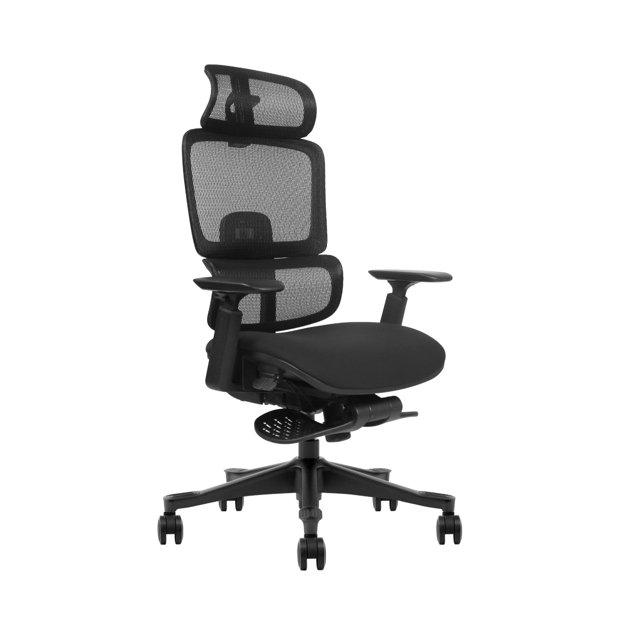 Ergonomischer Bürostuhl, höhenverstellbar, Black, high-back, ergonomic office chair (1 Stück)