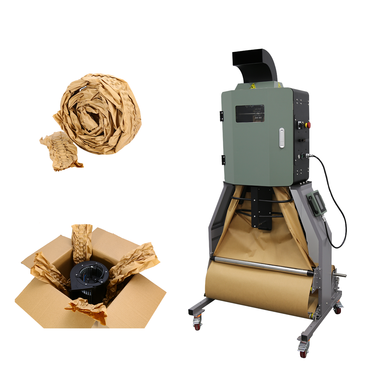 PapierpolstersystemNP-EC-760, 18m/min, Professionelle Ausführung, Automatisch auch für Doppellagiges Papier (1 Stück)