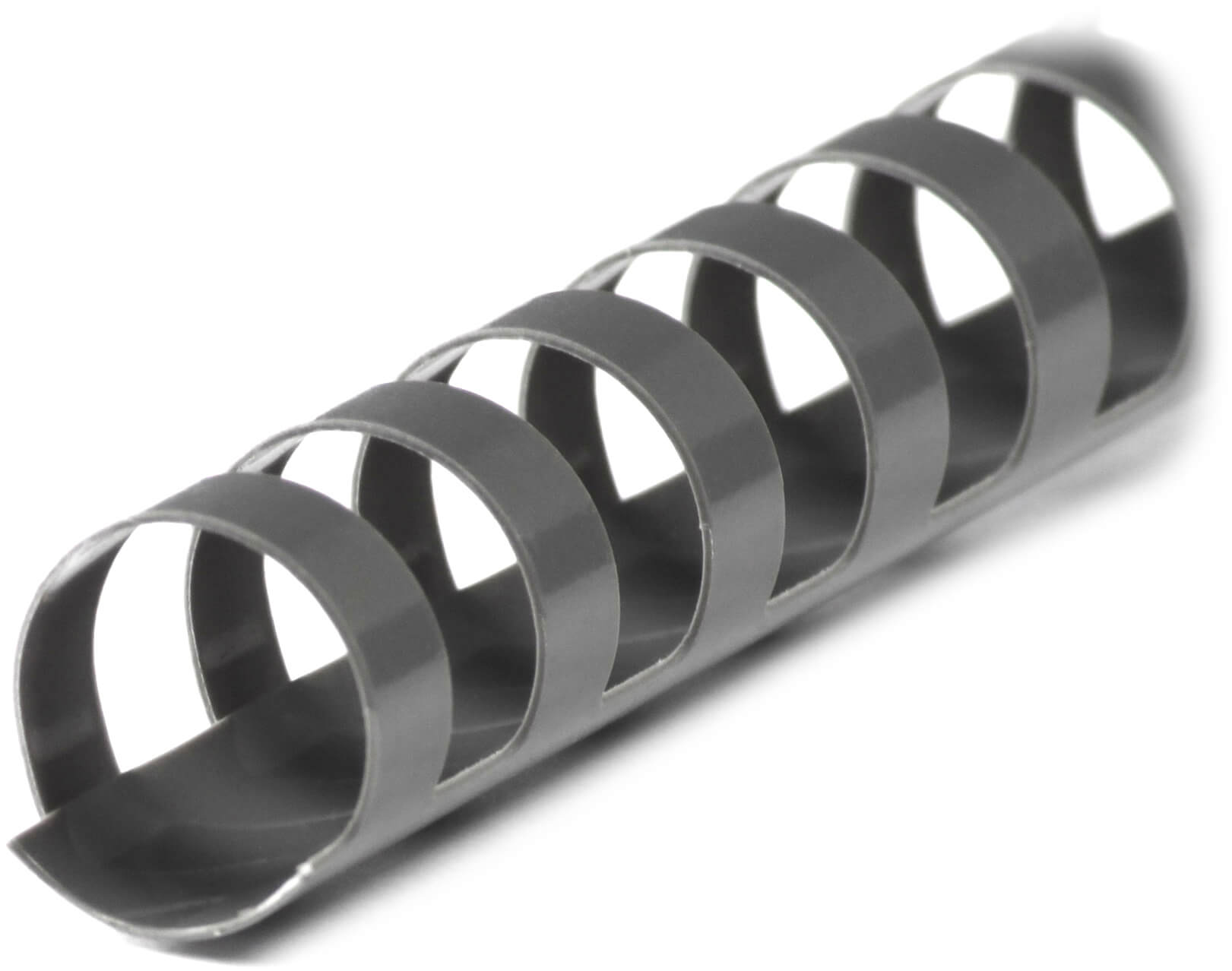 PVC-Plastikbinderücken für A4, 21 Ringe Ø 25mm in grau | Bestnr. BRP250-GRA