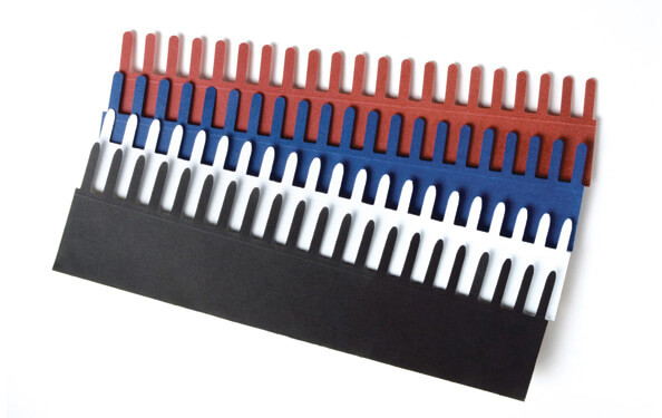 Papierbinderücken large, bis 200 Blatt blau (50 Stück)