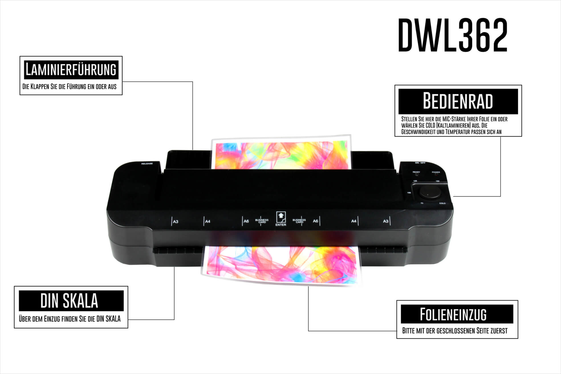 Dowell Laminiergerät - DIN A3, 340 mm Arbeitsbreite (1 Stück)