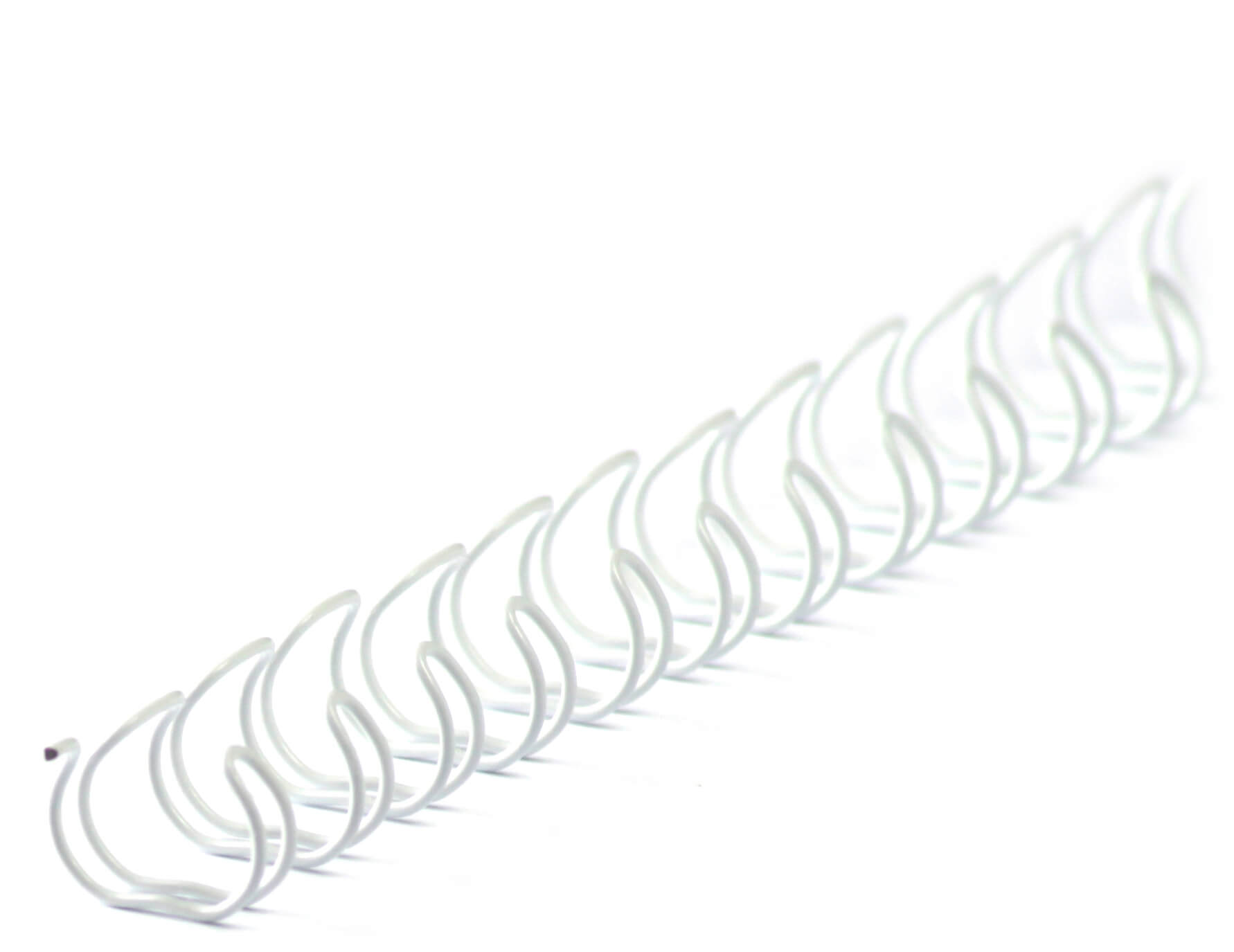 A4 Drahtbinderücken 34 Ringe 4,9mm, 3/16 Zoll, 3:1, weiß | Bestnr. 34RM49-WS