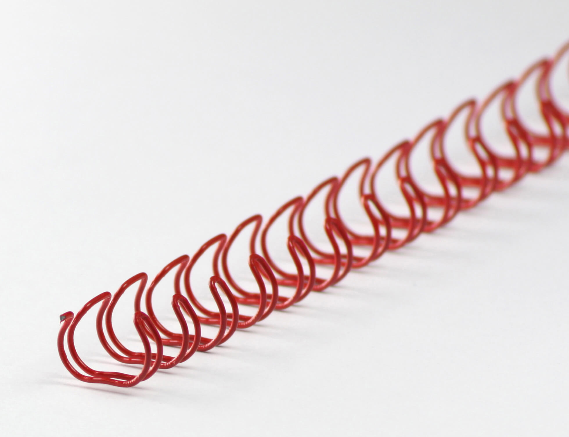 Drahtbinderücken 34 Ringe 7,9mm, 5/16 Zoll, 3:1 rot | Bestnr. 34RM79-RO