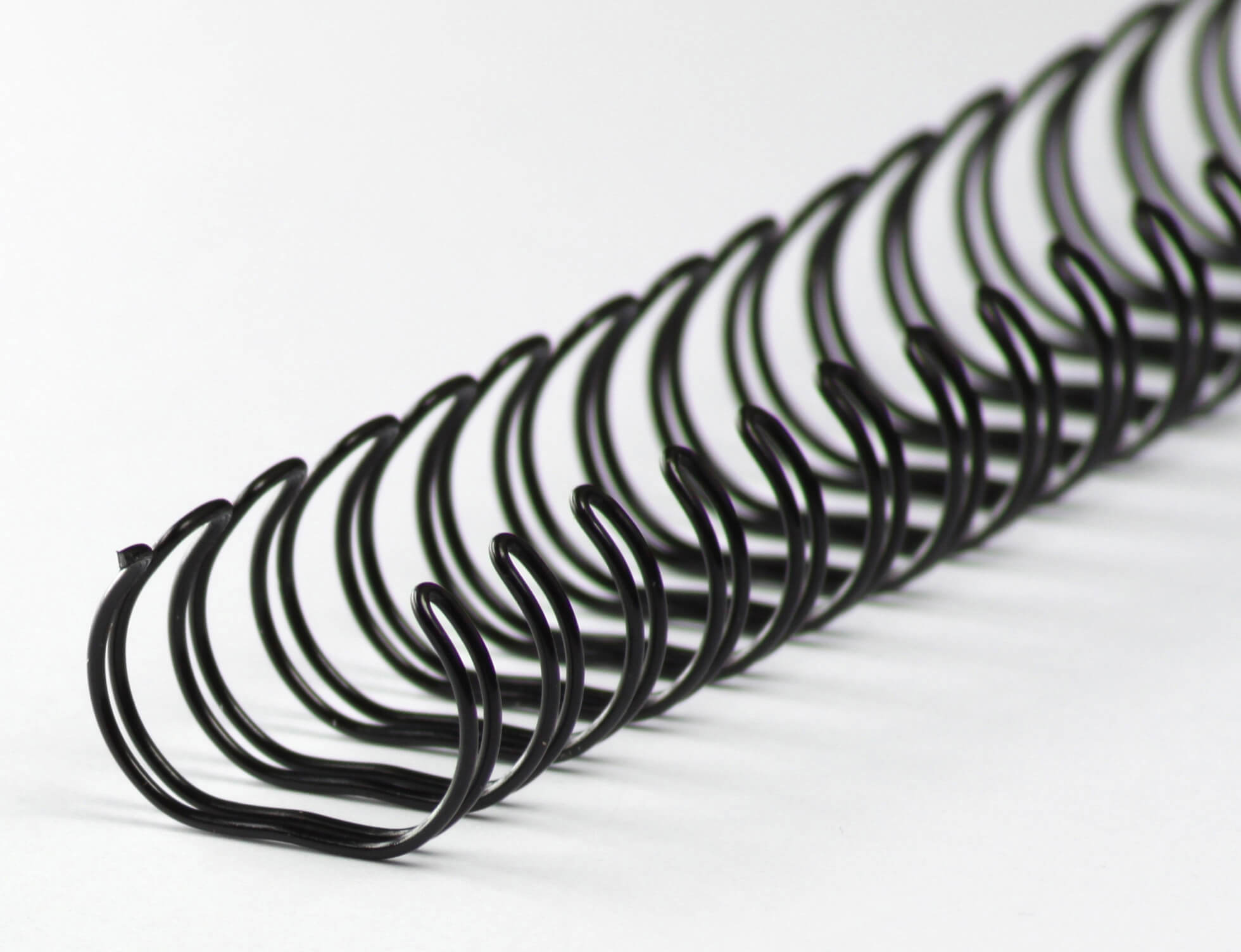 Drahtbinderücken 34 Ringe, Ø11mm, 7/16“, 3:1 in schwarz | Bestnr. 34RM111-SW