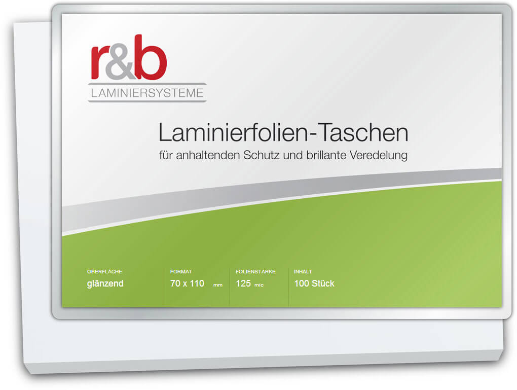 Laminierfolien glänzend 70x110 mm, 125 mic, 100 Stück | Bestnr. FT-70X110-125
