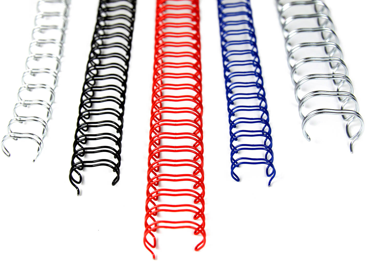 Drahtbinderücken 23 Rg. 31,8mm 2:1 silver, für 280 Bl. A4 | Bestnr. 23RM318-25ER-SV