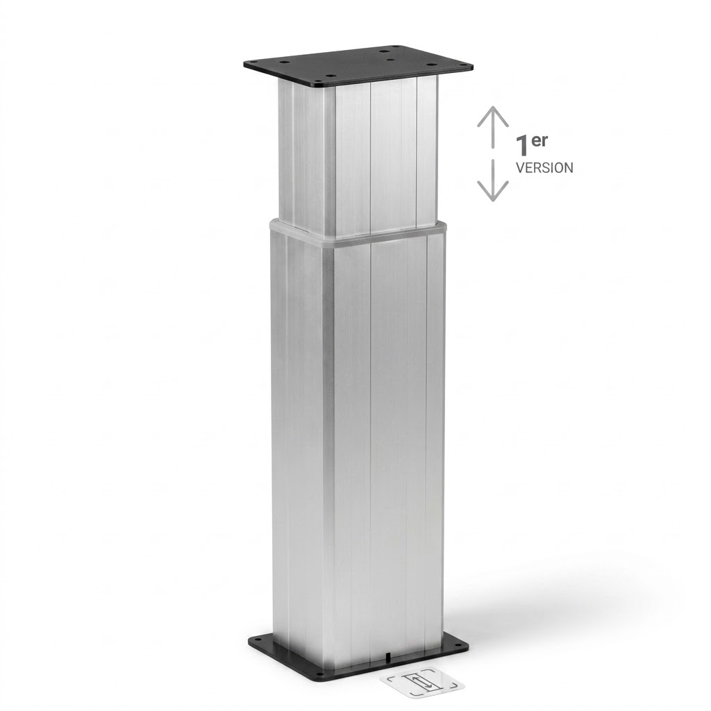 Tischsäule höhenverstellbar, 20x16cm, Höhe: min 64cm , 200kg bunt 1 Säule (1 Stück)
