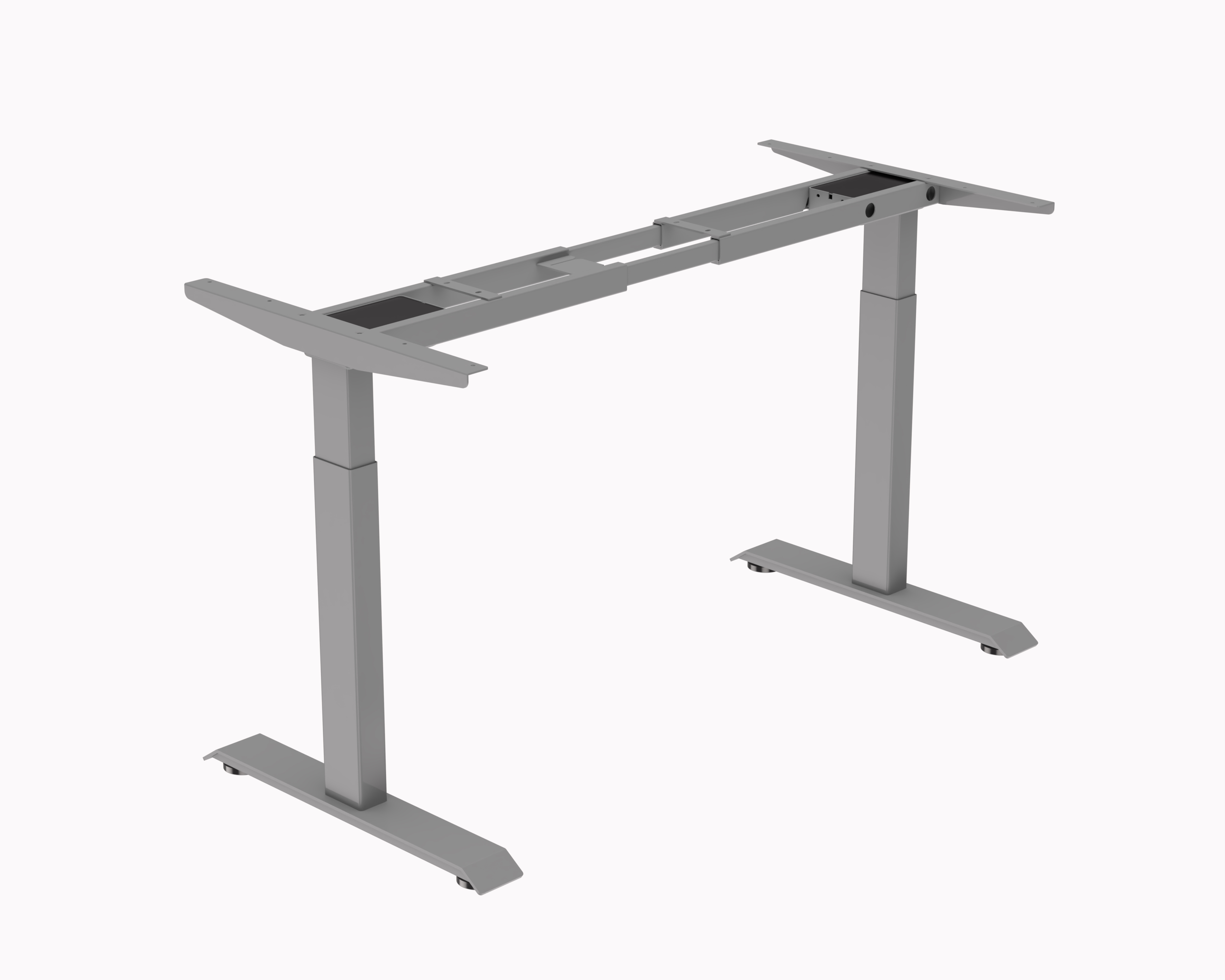 Höhenverstellbares Tischgestell Länge: 1050-1800mm, Höhe:700-1200mm, 100 kg silver (1 Stück)