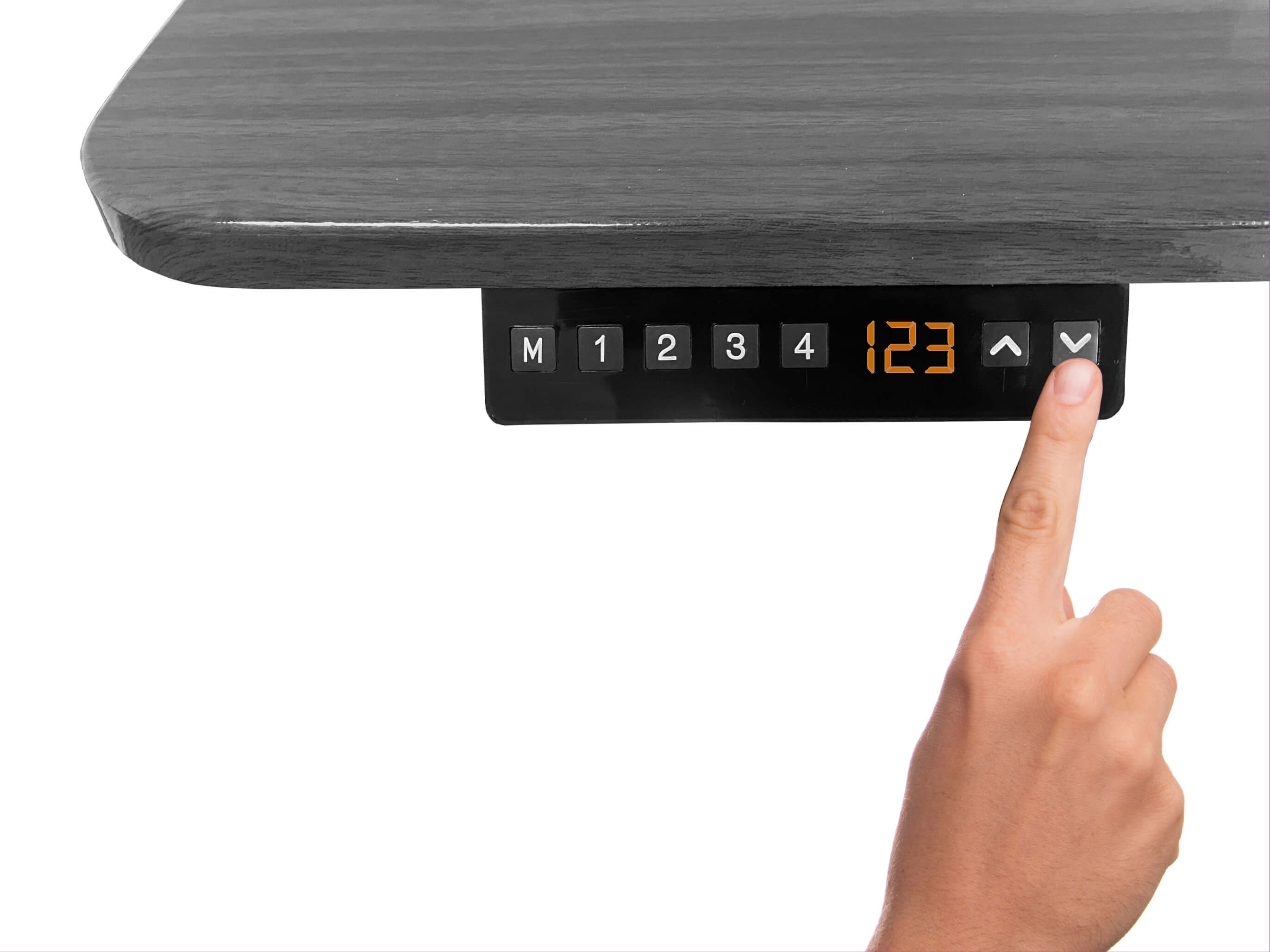 Eleketrisch Höhenverstellbarer Schreibtisch Tischgestell Länge: 1300-1600mm, Höhe:610-1250mm schwarz (1 Stück)