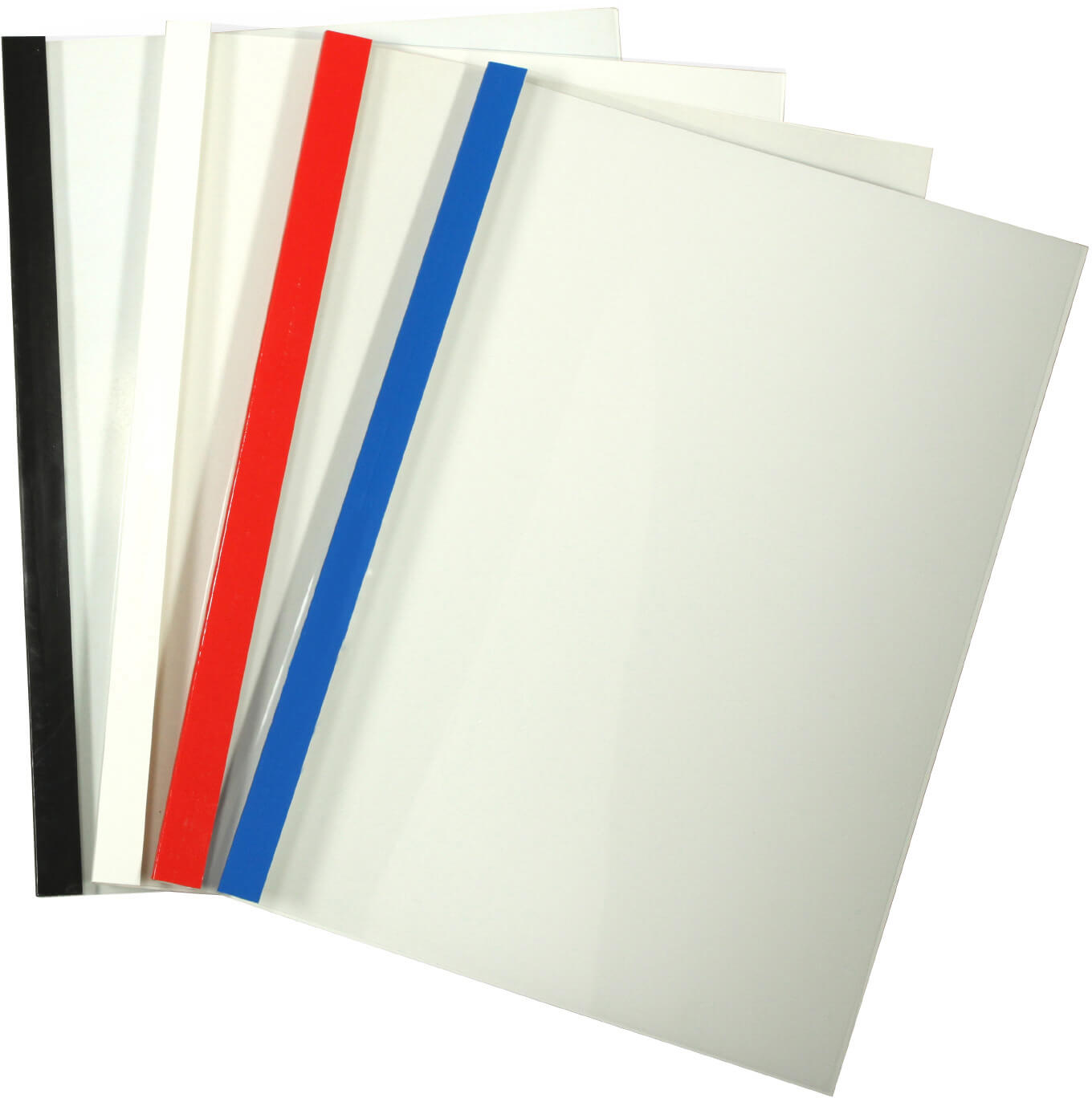 Thermobindemappe folienkaschiert, Karton/Folie, blau 8 mm | Bestnr. BMFK-BL-R8