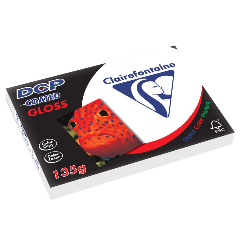 DCP coated Paper 135 g/m² DIN A4 für briliante Farblaseraudrucke von Clairefontaine (250 Bl)