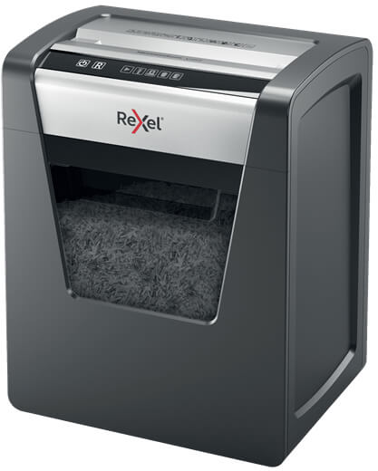 Rexel Aktenvernichter für 15 Blatt, in schwarz, P4-Stufe | Bestnr. REXEL-MOMENTUM-MANUELLX415