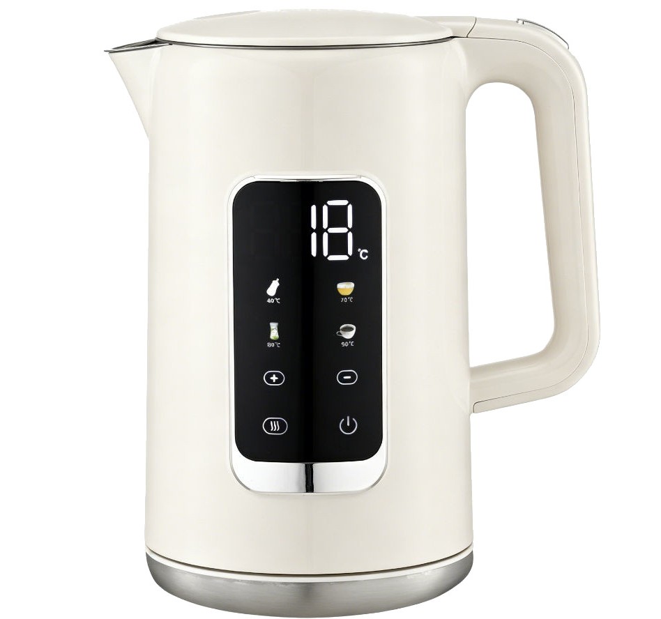 LMG Wasserkocher 1,7 l 2200 W beige – Temperaturwahl 40–100 °C (1 Stück)