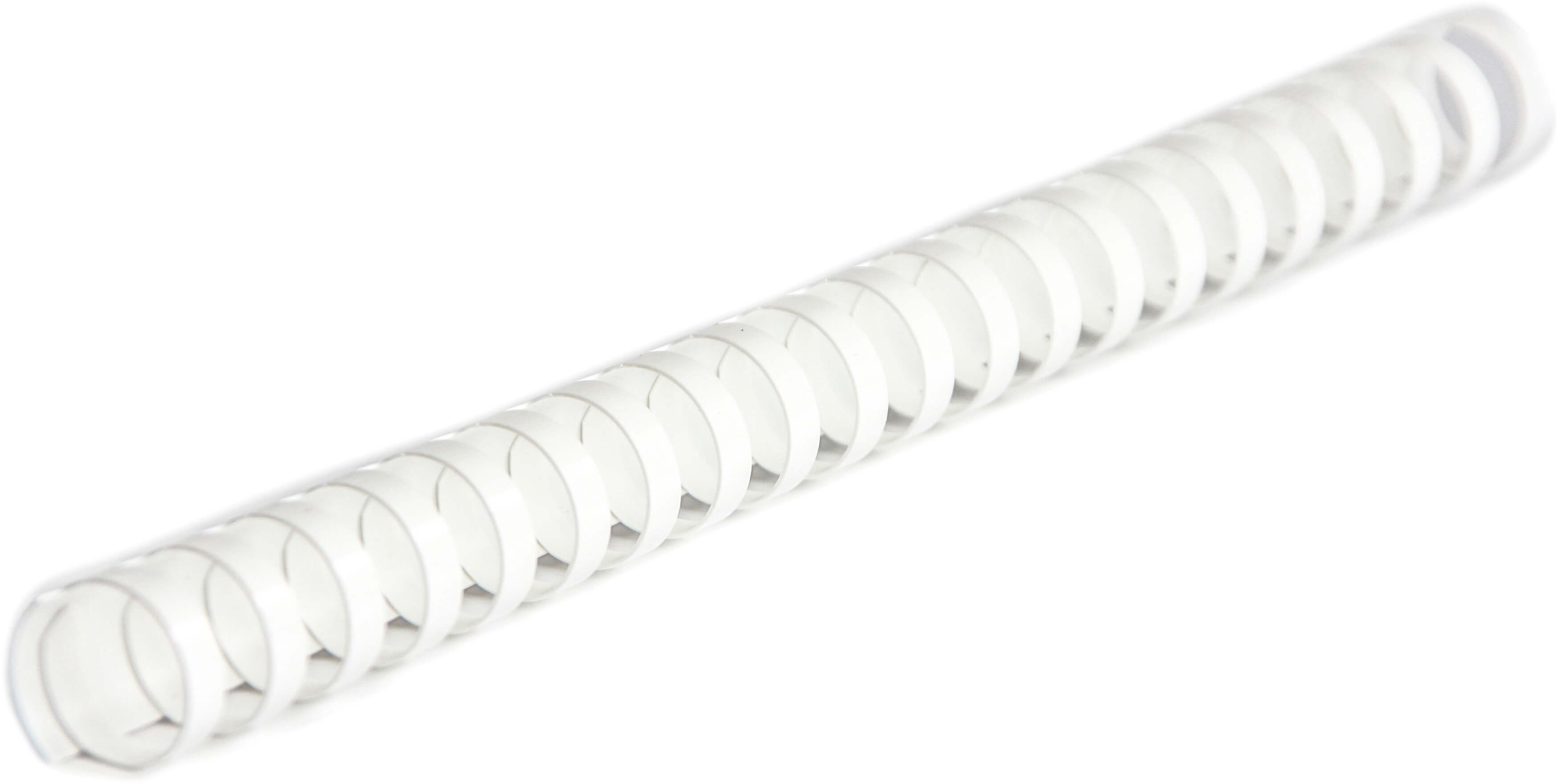 Plastikbinderücken 21 Ringe 10mm weiß (100 Stück)