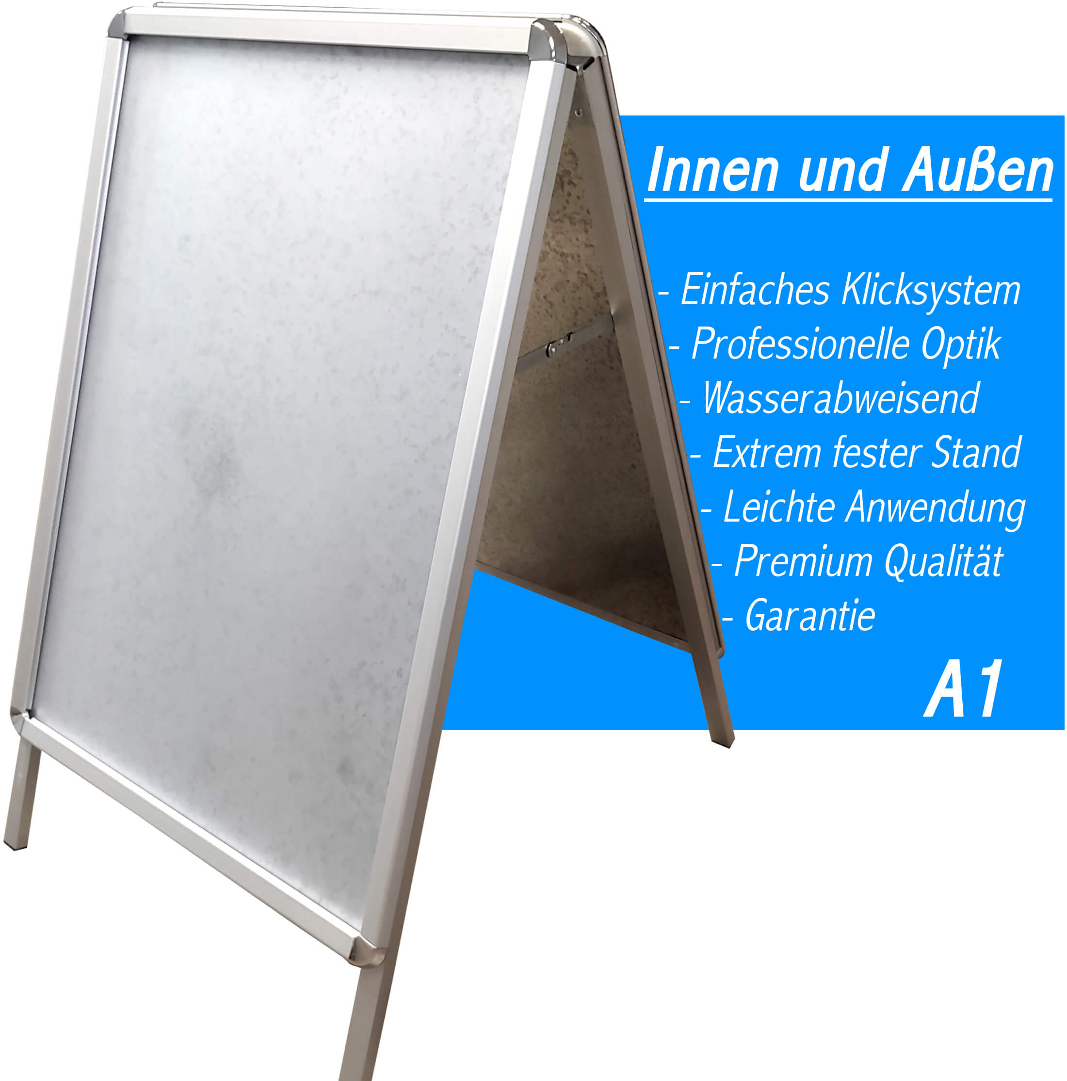 Plakatständer DIN A1 zum klappen aus Aluminium (1 Stück)