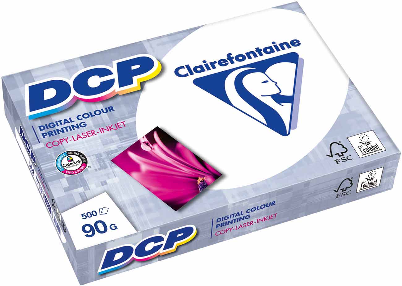 Clairefontaine DCP glossy Paper 90 g/m² DIN A3 für briliante Farblaseraudrucke und Tintenstrahlausdrucke (500 Bl.)