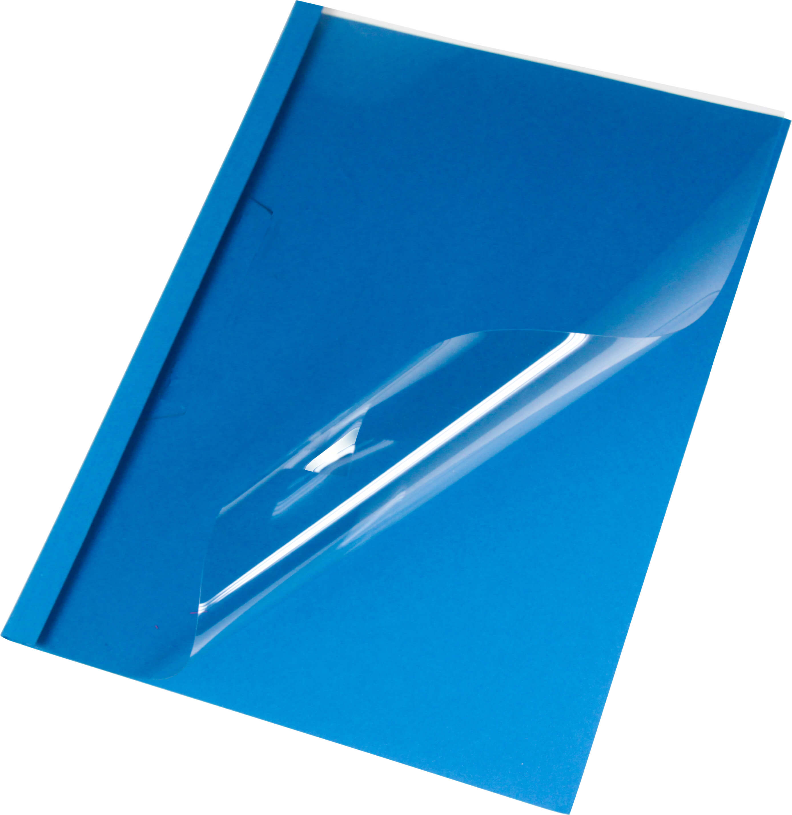 Thermobindemappen Leinen A4, blau 4 mm, matte Vorderseite | Bestnr. LMG-BMDLEM-BL-R4