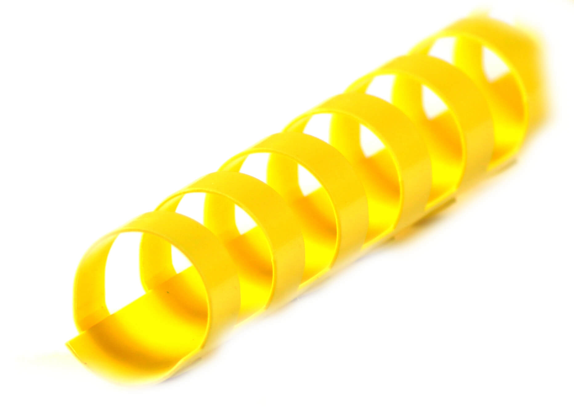 Plastikbinderücken DIN A4, 21 Ringe, 6mm Ø, in gelb | Bestnr. BRP060-GE