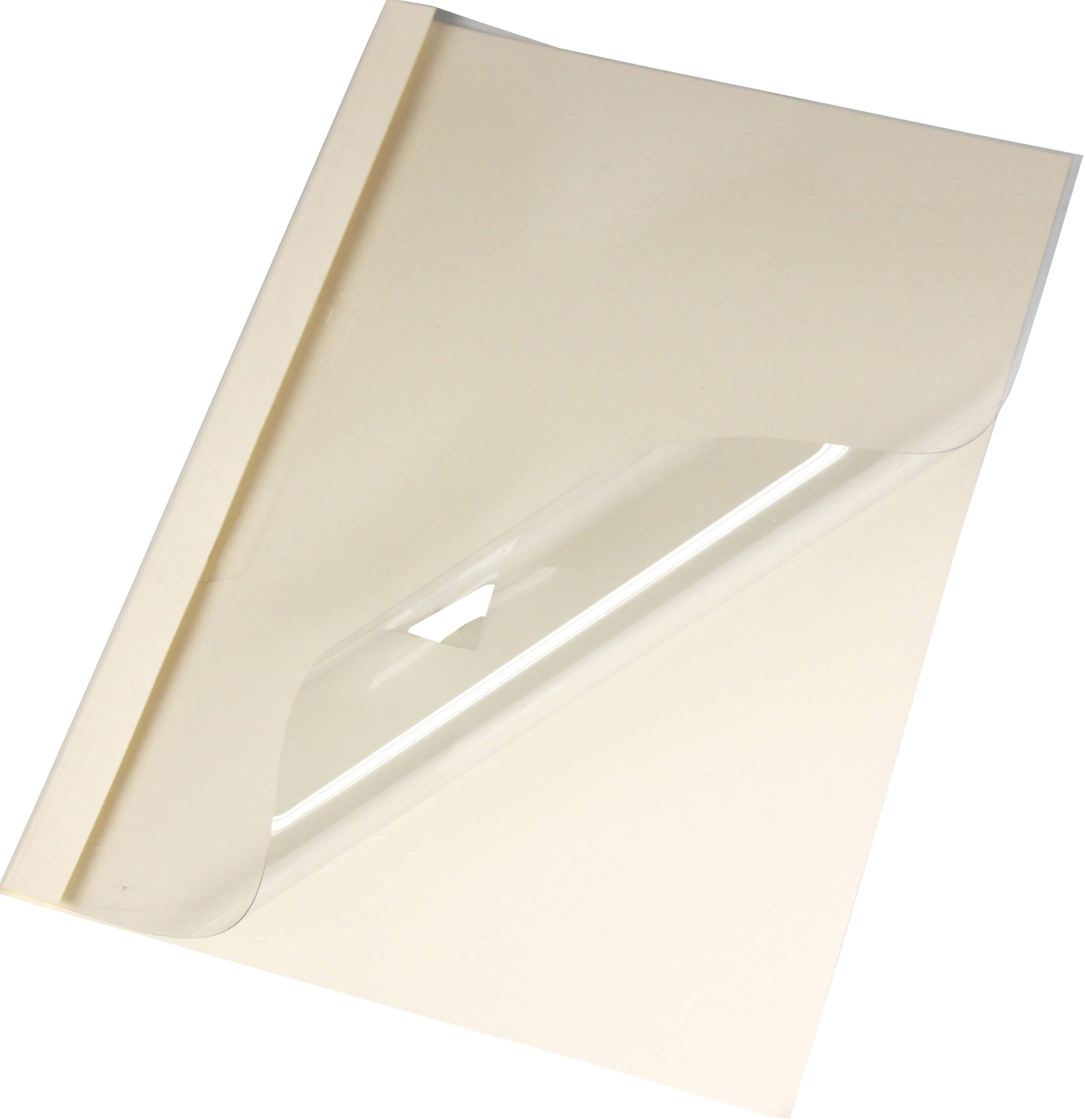 Thermobindemappen Leinen A4, beige 3 mm, matte Vorderseite | Bestnr. LMG-BMDLEM-BEIG-R3