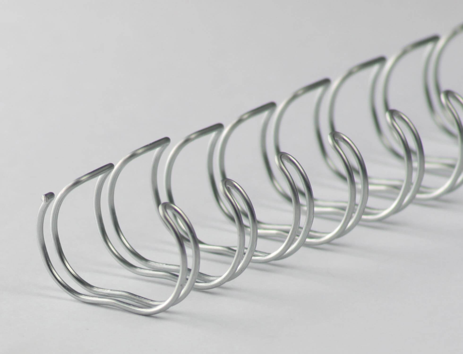 Drahtbinderücken 23 Ringe 22,2mm, 7/8 Zoll, 2:1, in silver | Bestnr. 23RM222-SV