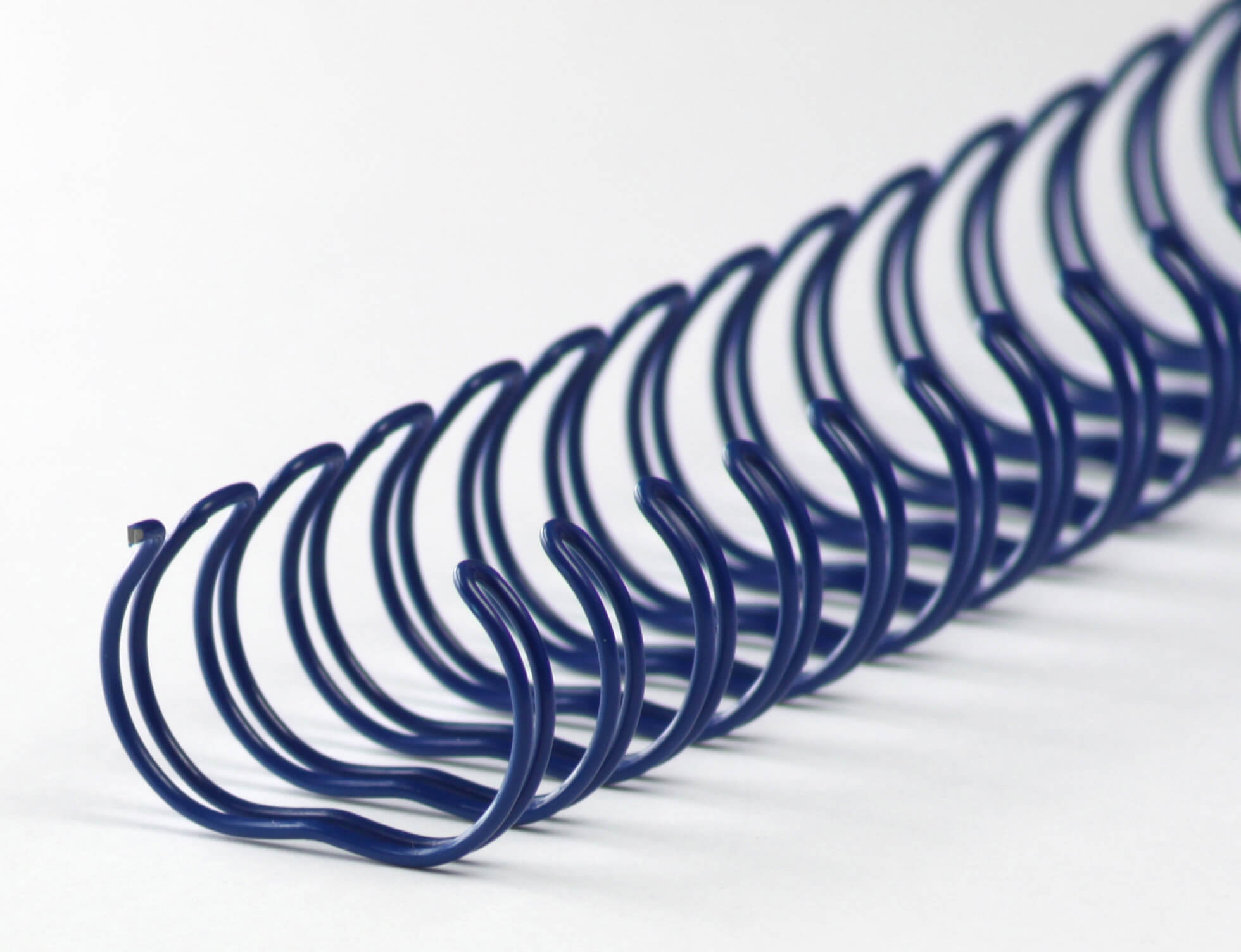 Drahtbinderücken 34 Ringe 14,3mm, 9/16 Zoll, 3:1 in blau | Bestnr. 34RM143-BL