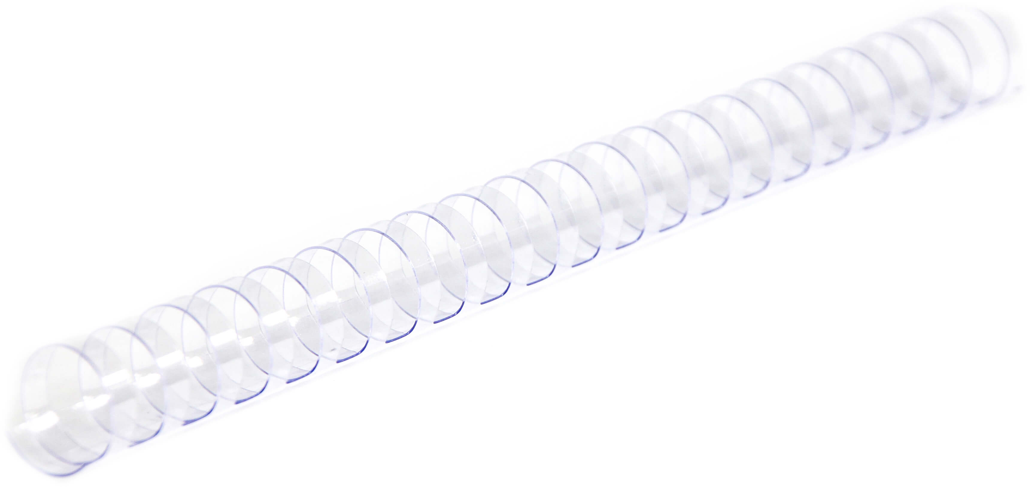 Plastikbinderücken 21 Ringe 12mm transparent (100 Stück)