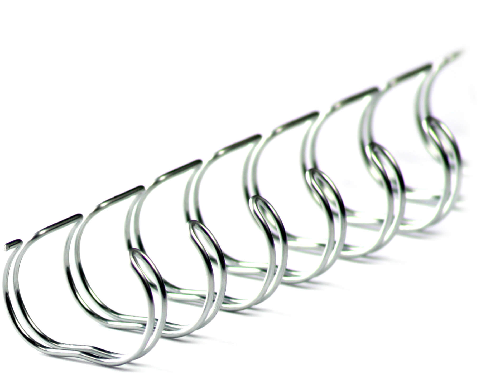 Drahtbinderücken 23 Ringe 15,9mm, A4, 2:1, in silver | Bestnr. 23RM159WS-SV