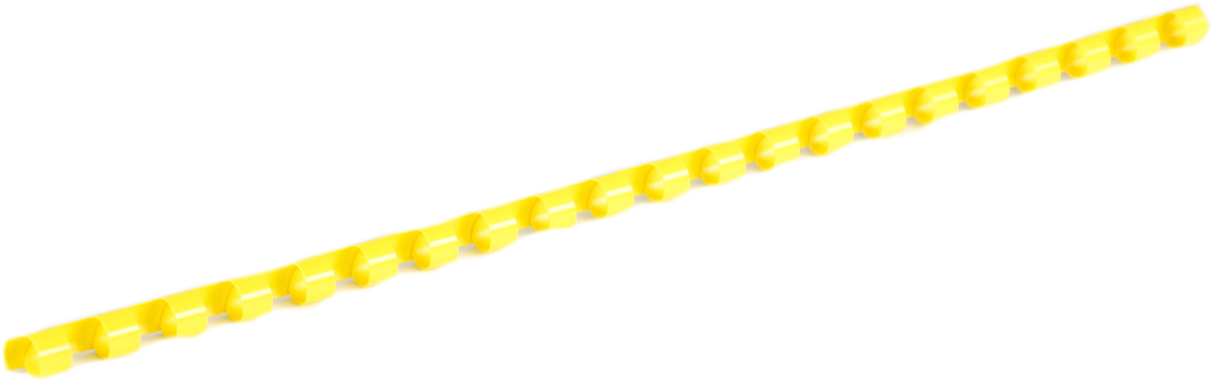 Plastikbinderücken 21 Ringe 6mm gelb (100 Stück)